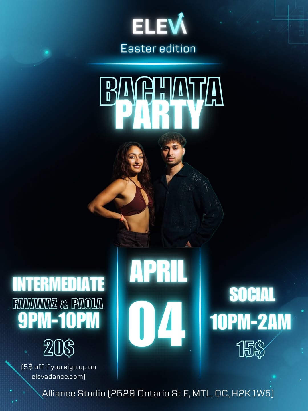 ELEVA Bachata Party - Easter Edition (Workshop w Fawwaz & Paola)