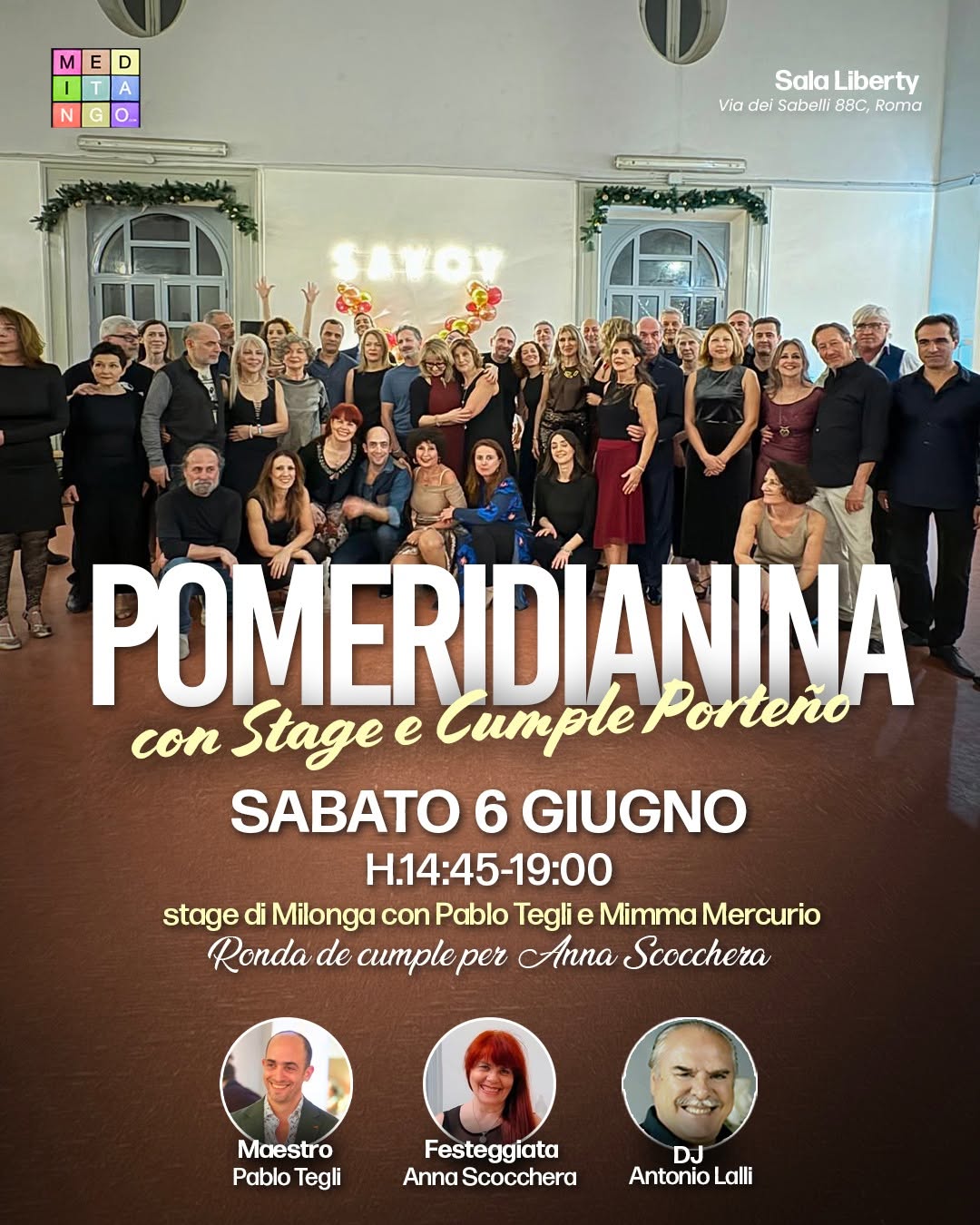 POMERIDIANINA con Stage e Cumple ππΊ