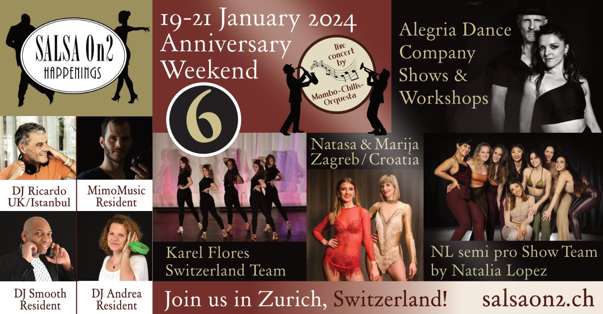 6 years Salsa On2 Happenings - Anniversary Weekend