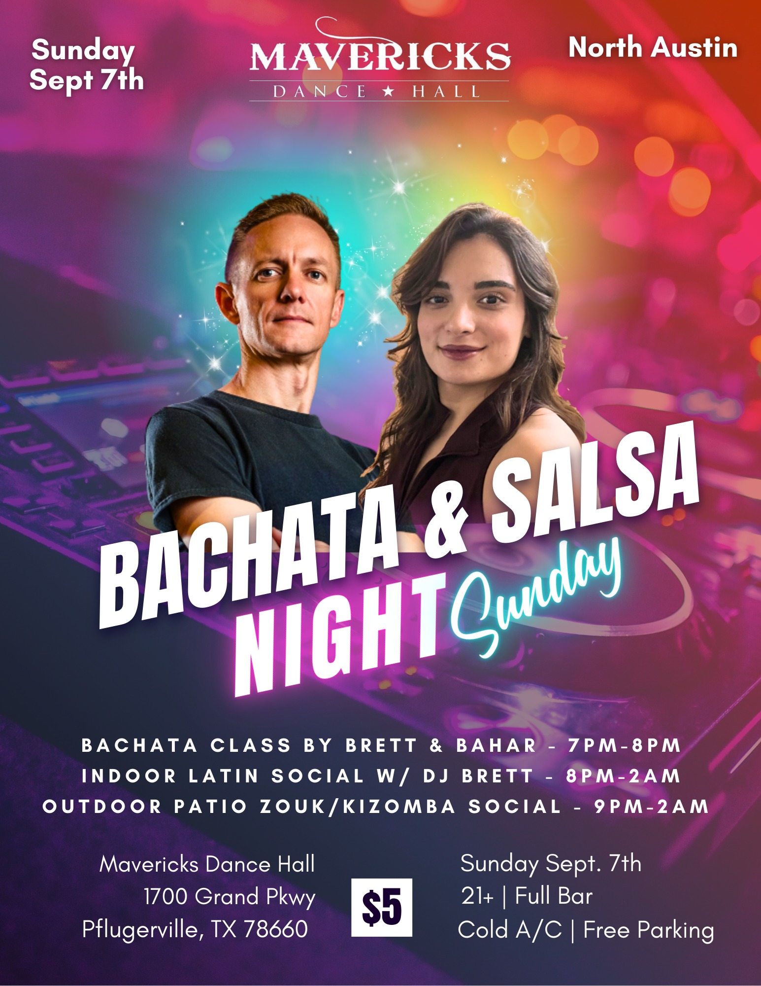 Bachata & Salsa Sunday at Mavericks
