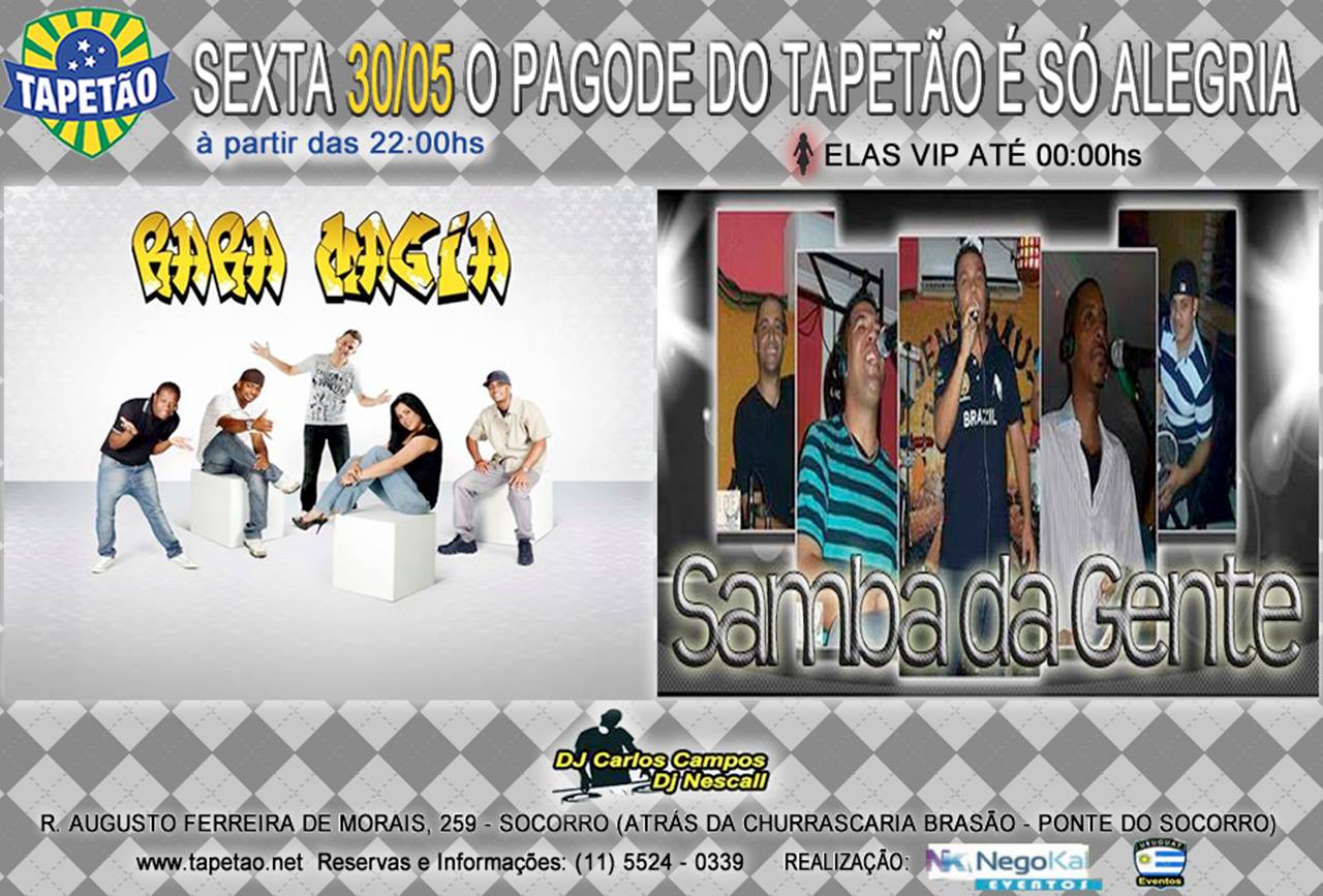 Sexta 30 5 Pagode no Tapetão é só Alegria !