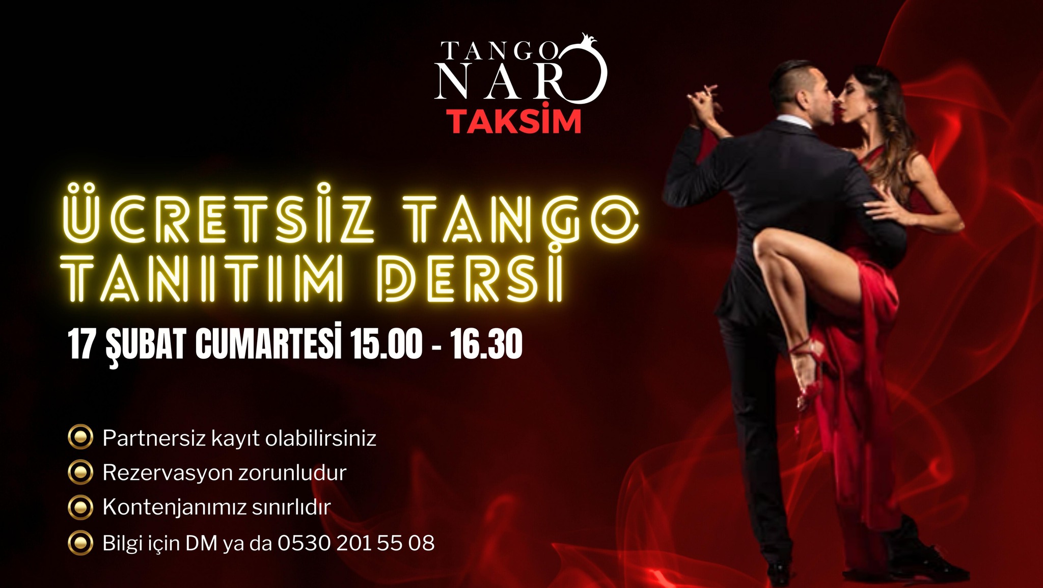 Taksim’de Ücretsiz Tango Tanıtım Etkinliği