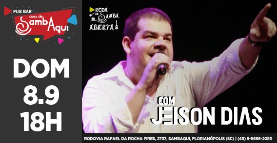 08.09 18h Jeisson Dias na Roda de Samba Aberta