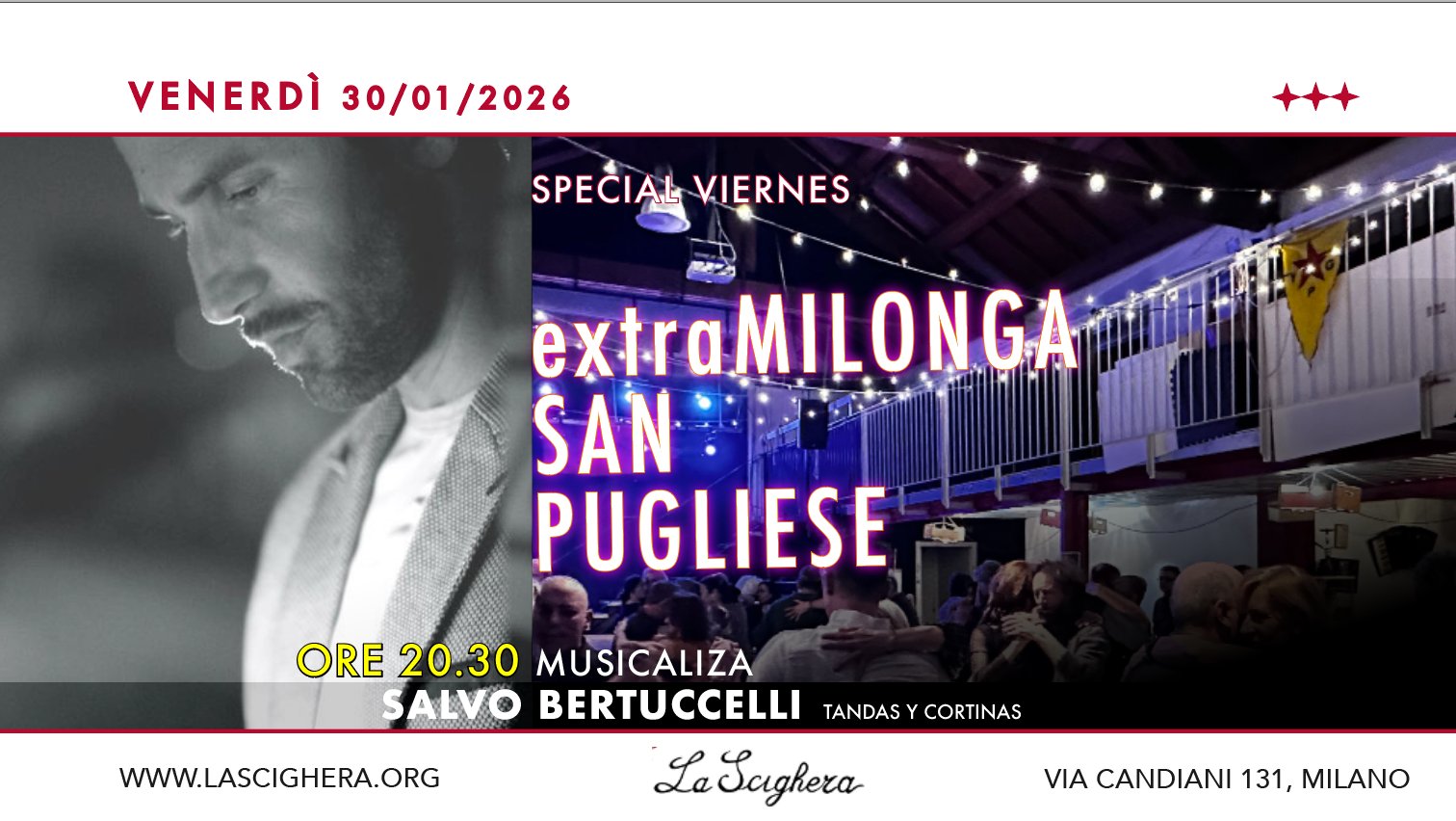 Milonga San Pugliese • special Viernes • Tdj Salvo Bertuccelli