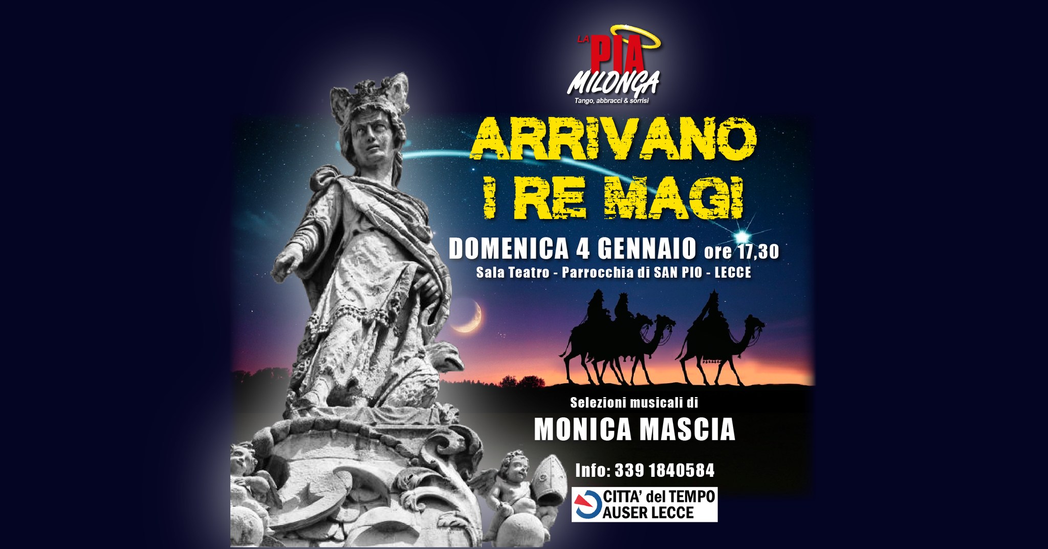 Domenica 4 gennaio 2026. Arrivano i Re Magi alla Pia Milonga