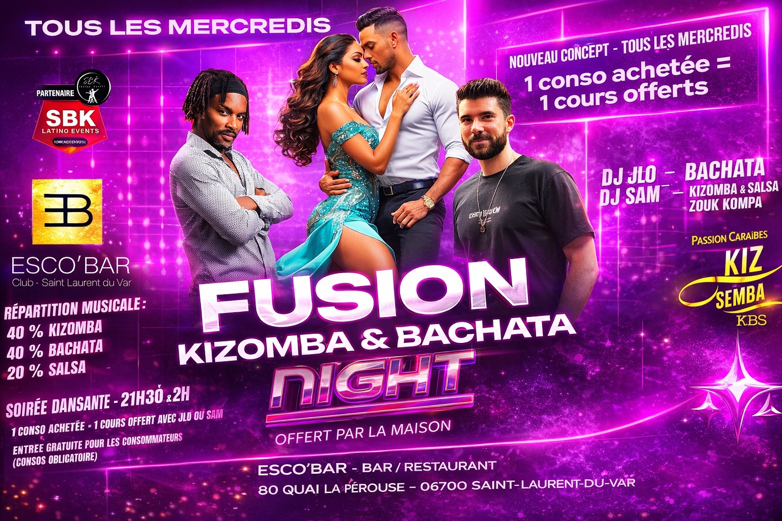 FUSION KIZOMBA & BACHATA Esco Bar