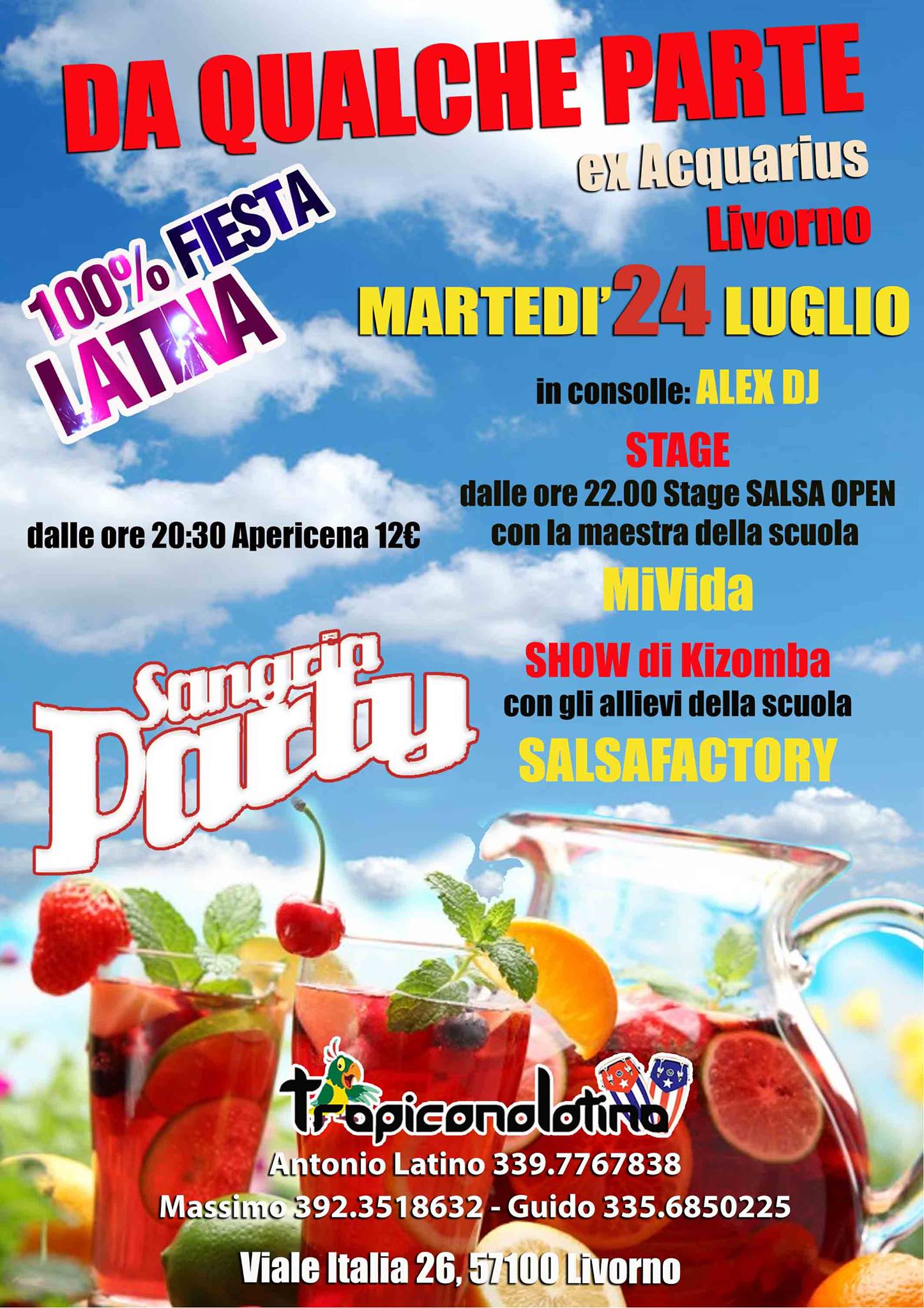 Il Martedì Latino "Da Qualche Parte" ex Acquarius Livorno