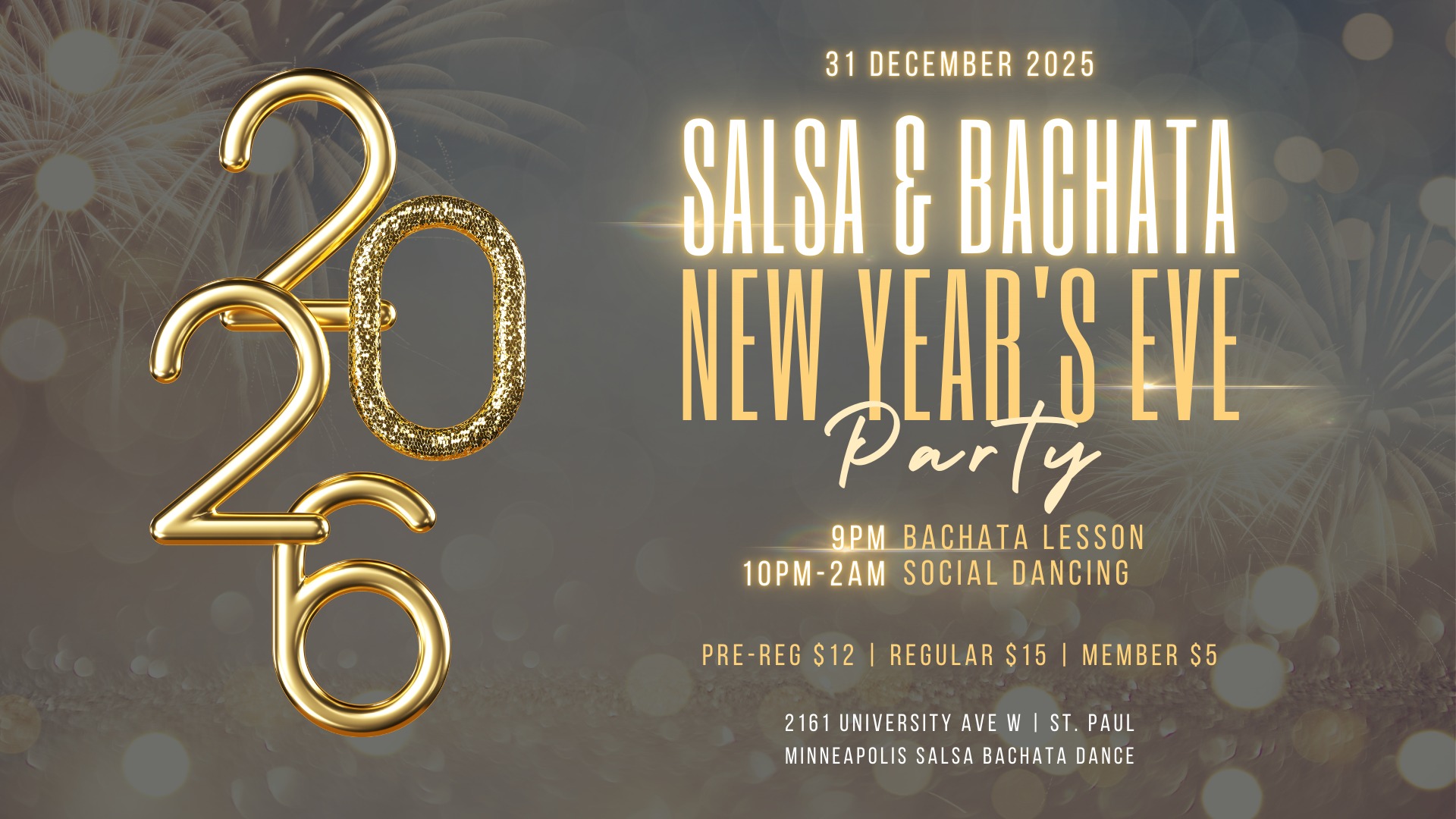 SALSA & BACHATA NEW YEAR'S EVE PARTY MSBD