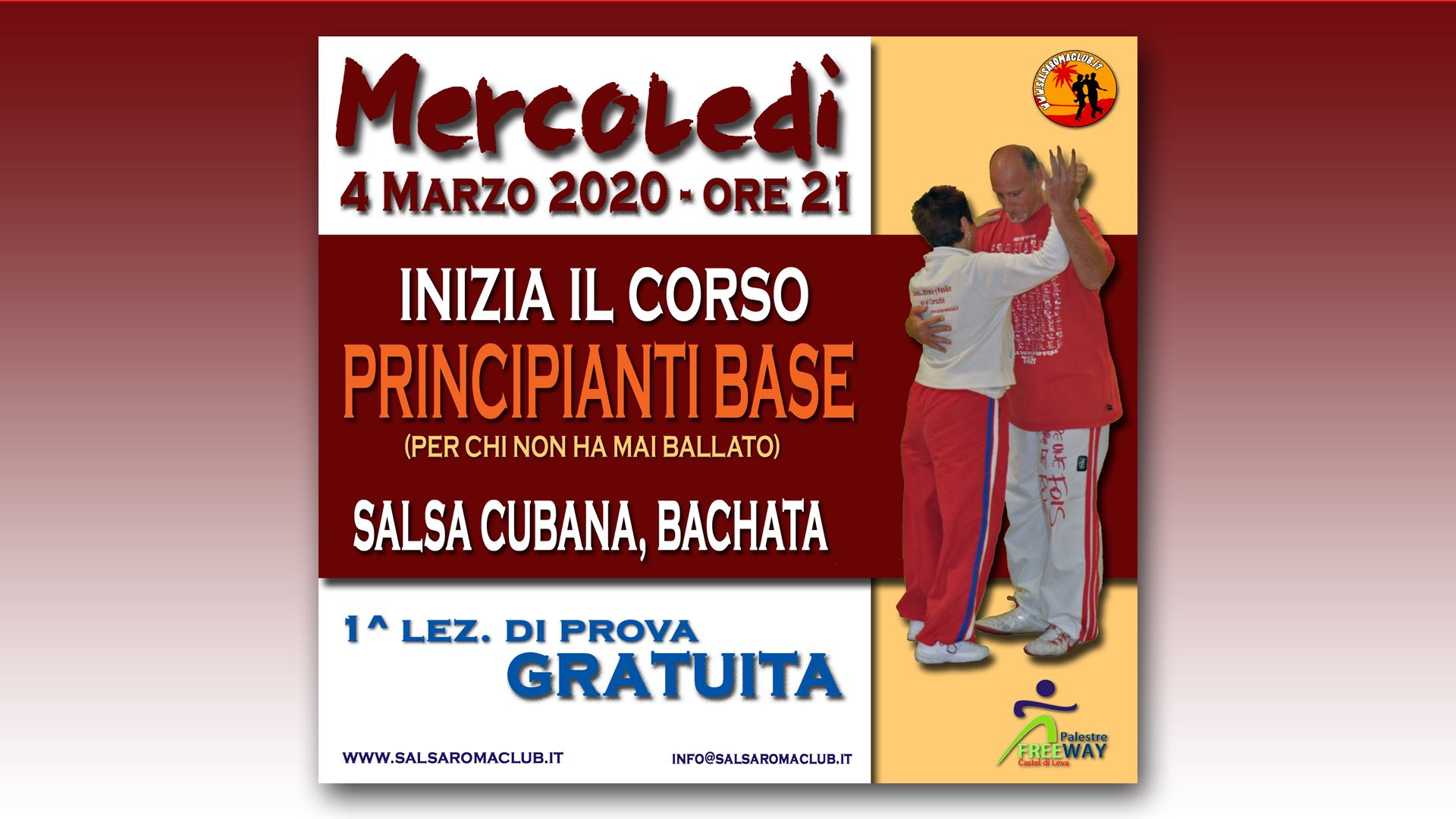 Inizio corso Salsa Cubana Princ. BASE (chi non ha mai ballato)