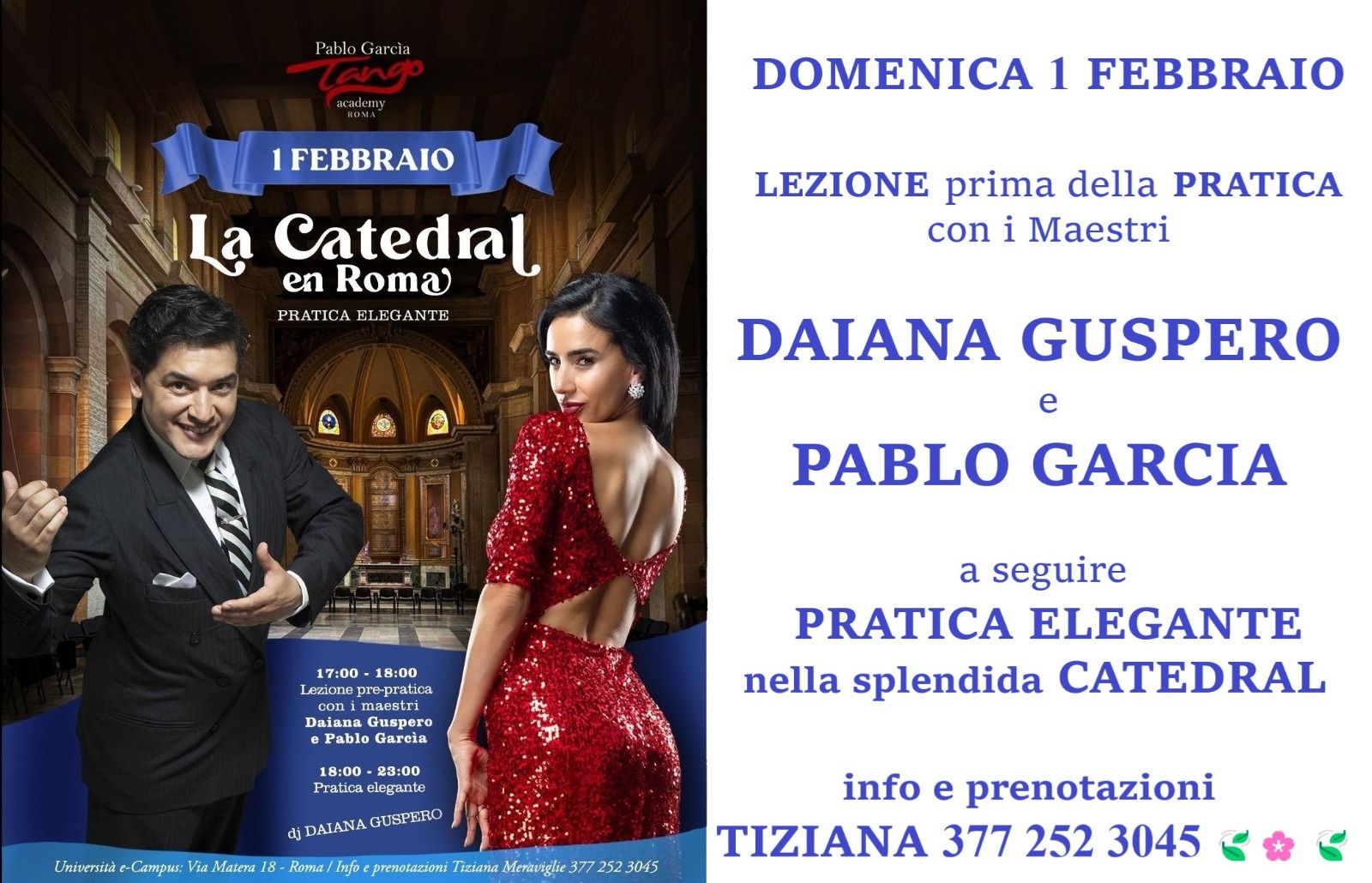 š„LA CATEDRAL EN ROMA PRATICA ELEGANTEš„MAESTRI PABLO GARCIA e DAIANA GUSPEROš„TDJ DAIANA GUSPERO