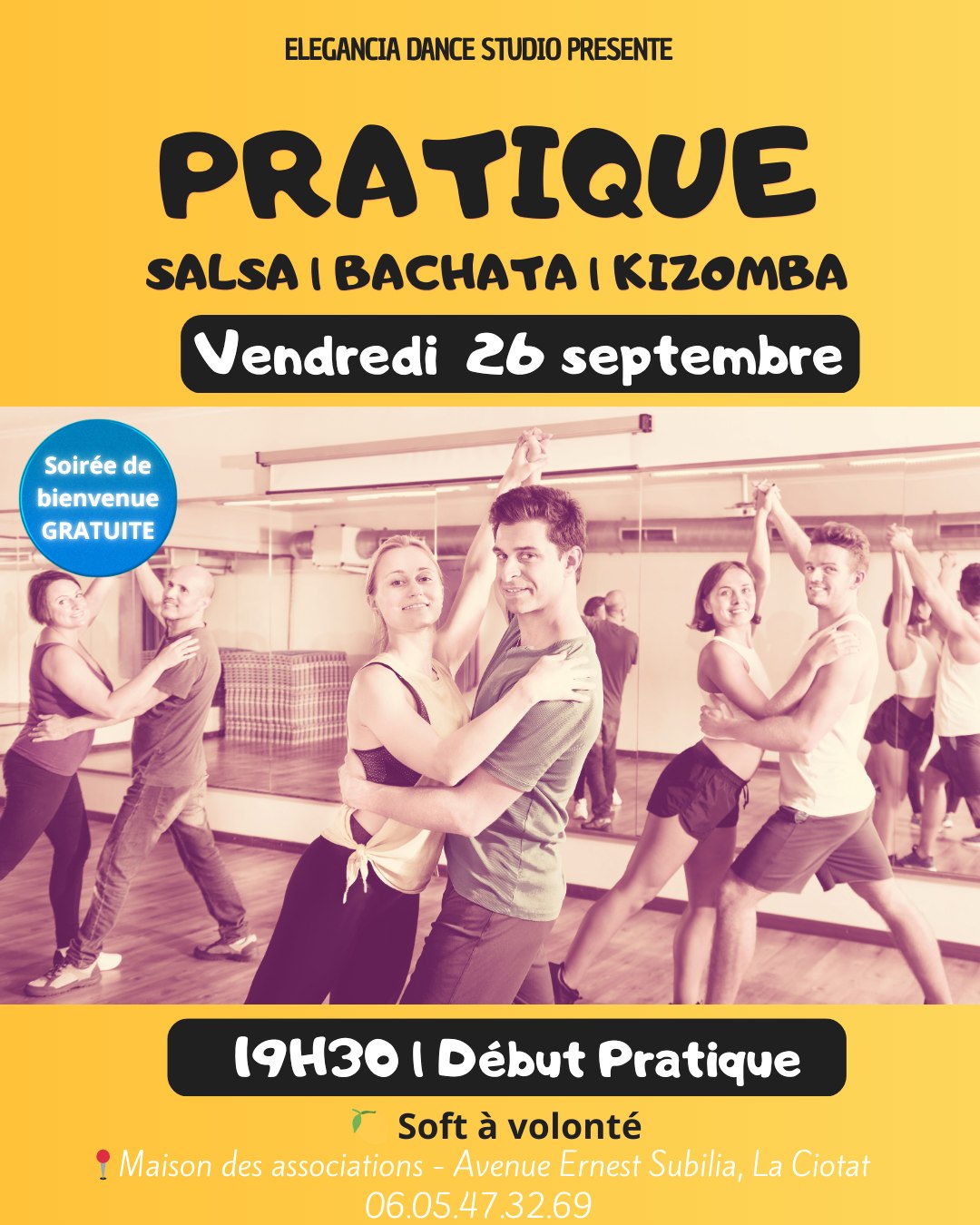 SoirΓ©e de bienvenue Elegancia Dance Studio - GRATUIT
