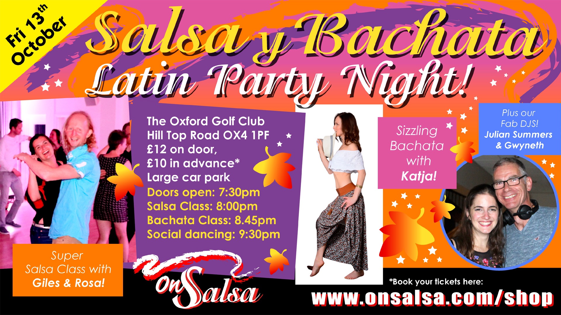 Oxford Salsa bachata party Friday 13th October