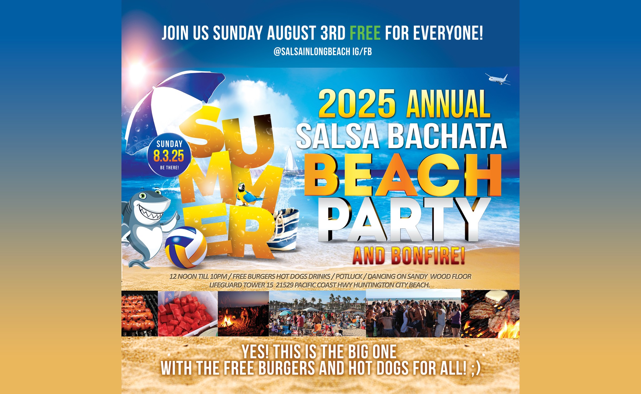 MEGA BEACH PARTY SALSA BACHATA BY SALSAINLONGBGEACH