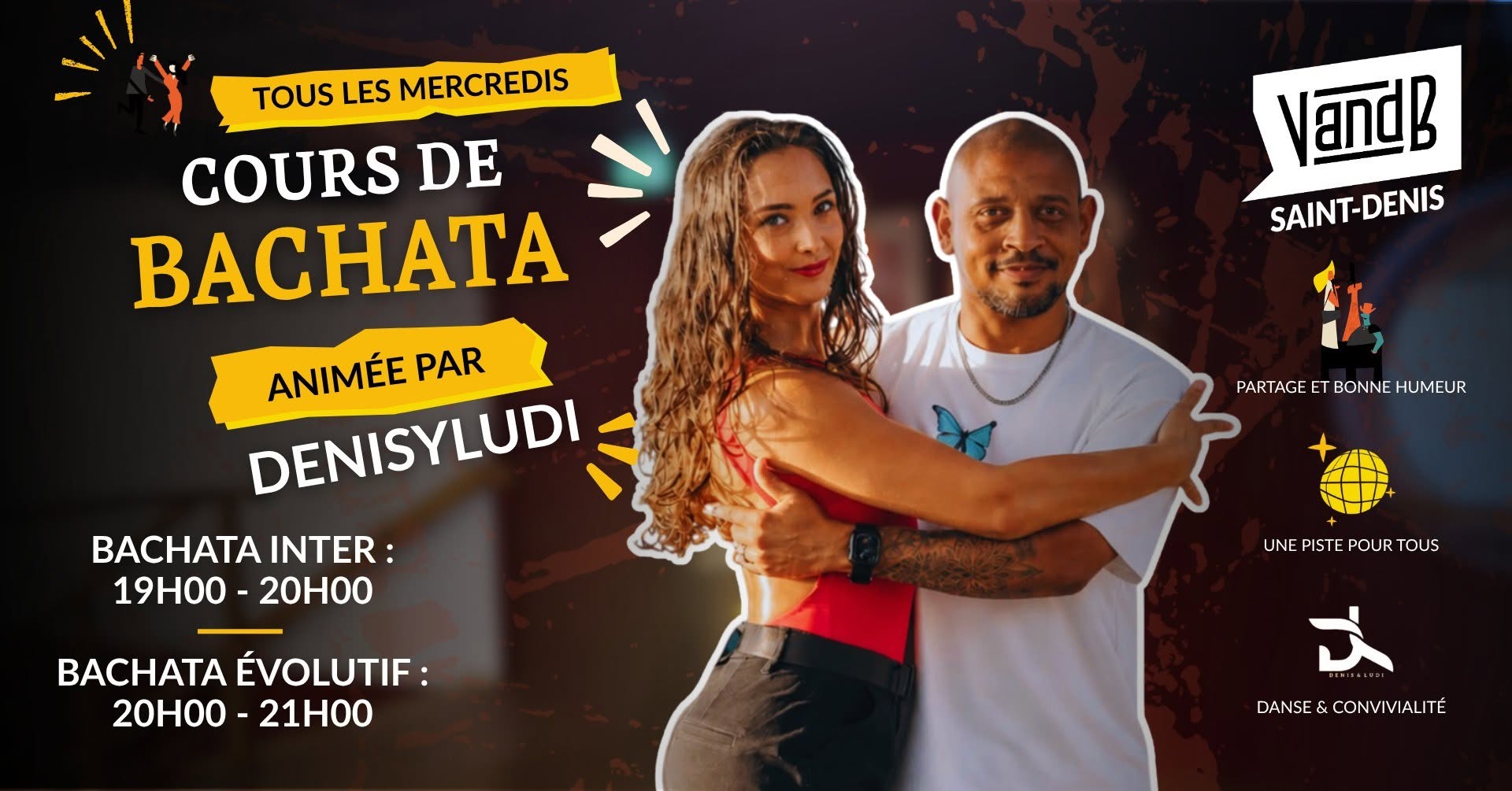 COURS DE BACHATA V and B ST DENIS