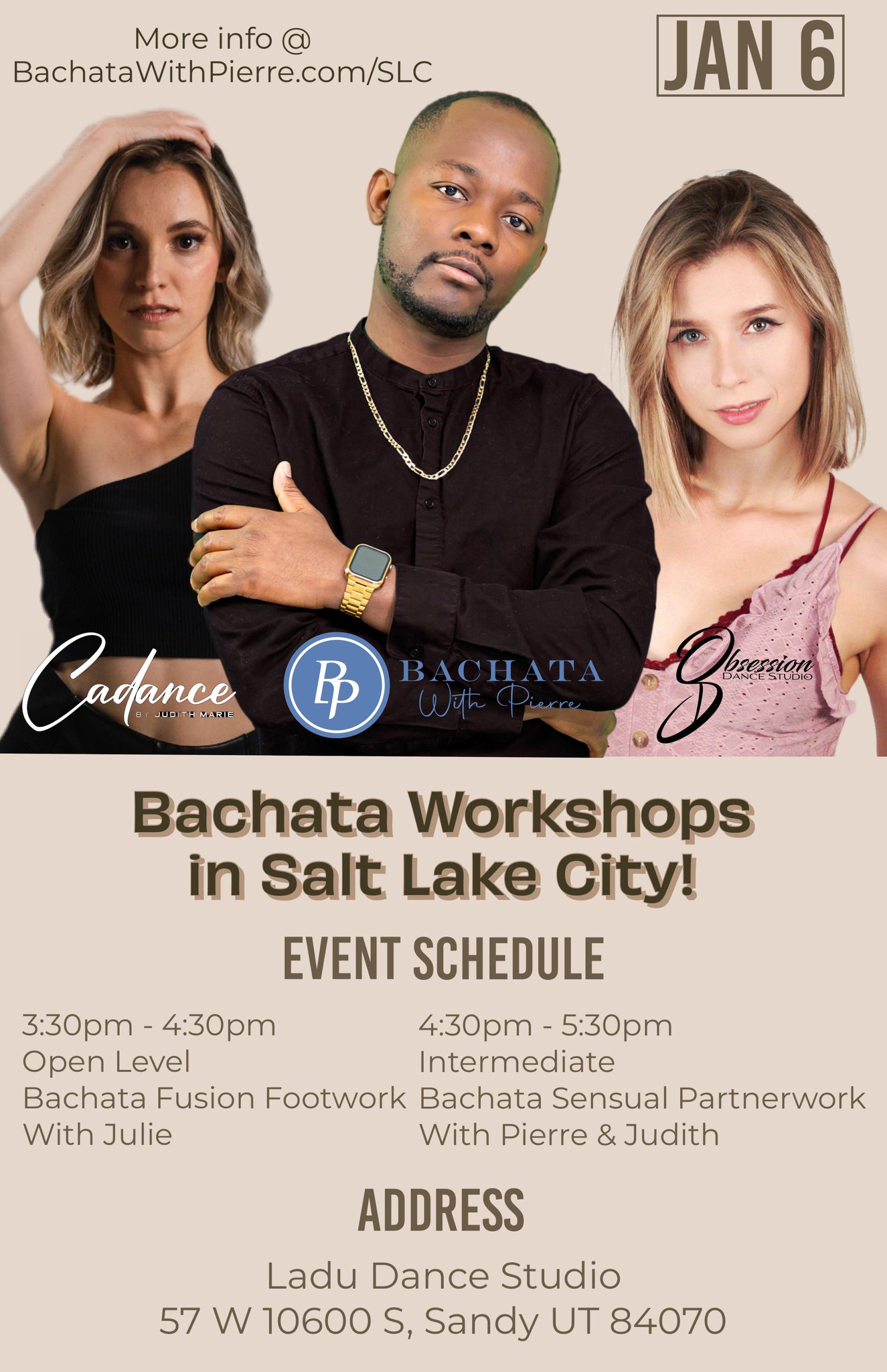 Bachata Workshop with Pierre, Judith and Julie