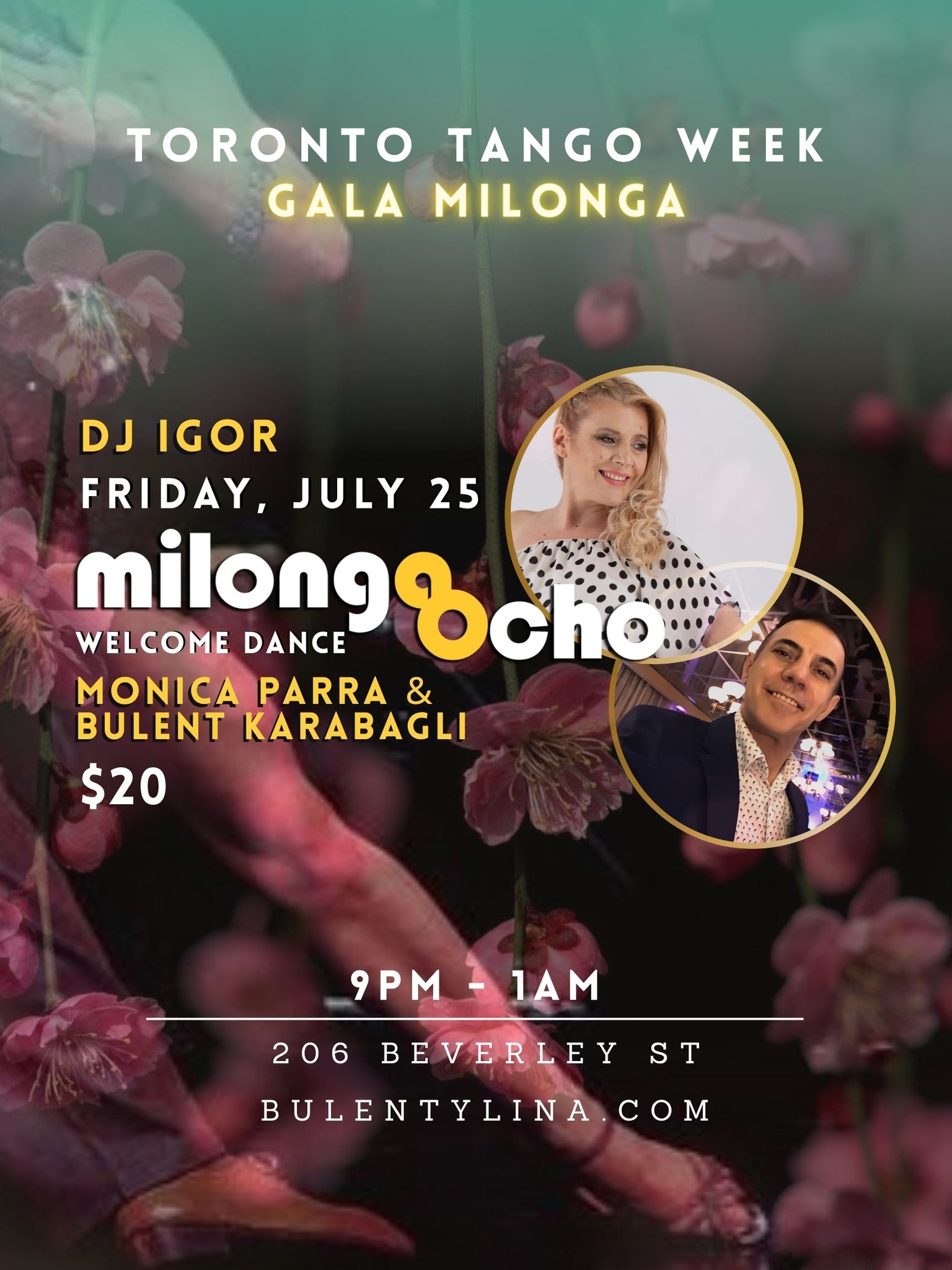 Special Event: MILONGA OCHO with Monica Parra, Upstairs, DJ Igor, Friday, July 25