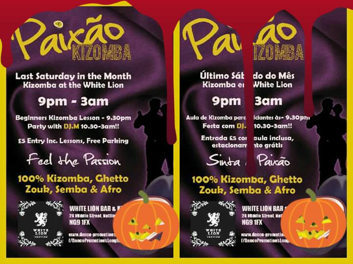 Paixao Kizomba Halloween Party with DJM at White Lion Bar