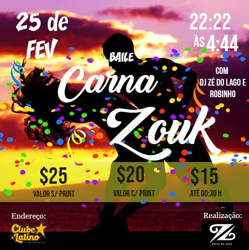 Carna Zouk no Clube Latino Na Onda dos Djs