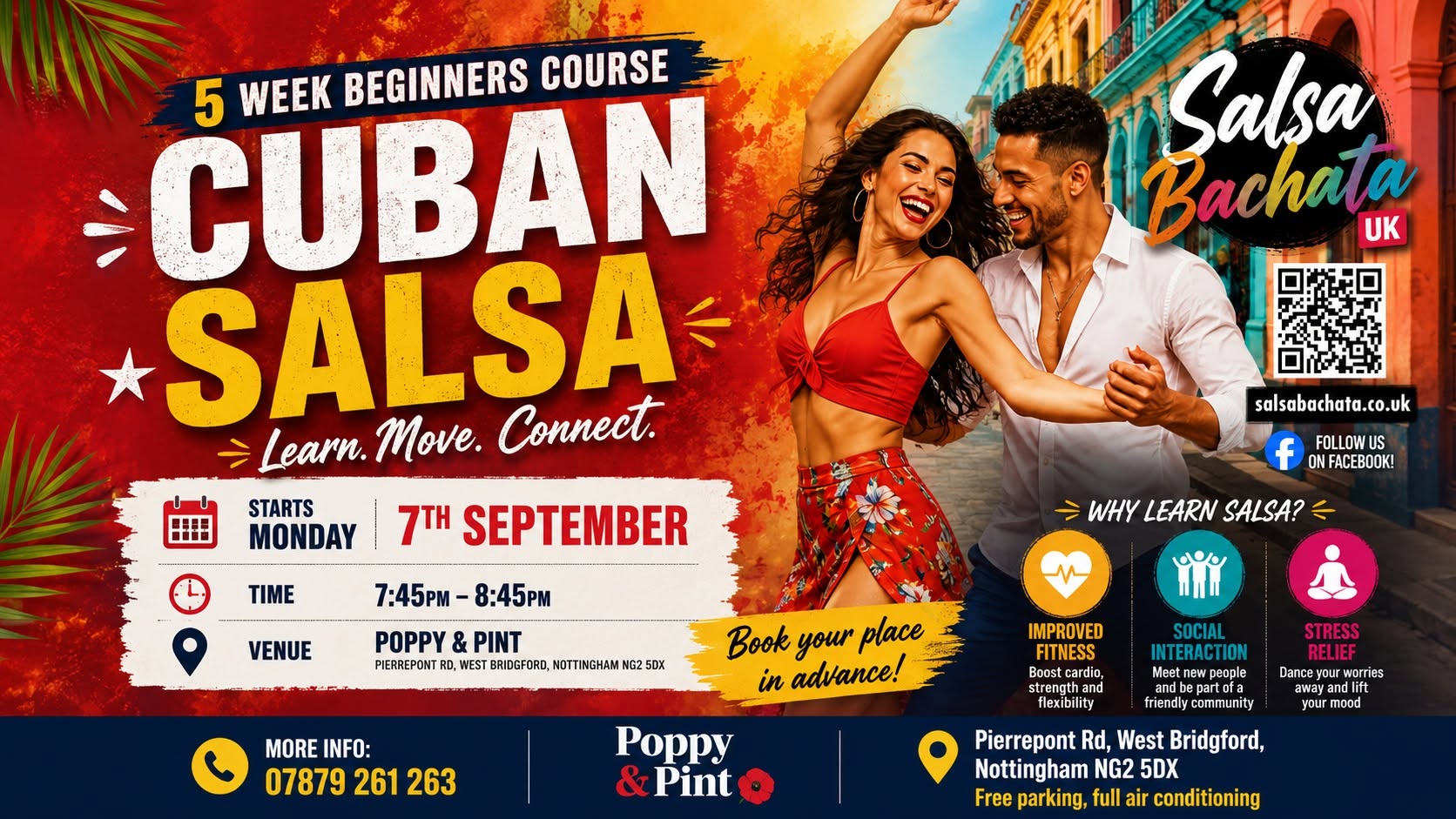 Cuban Salsa 5 Week Beginners Course at Poppy & Pint