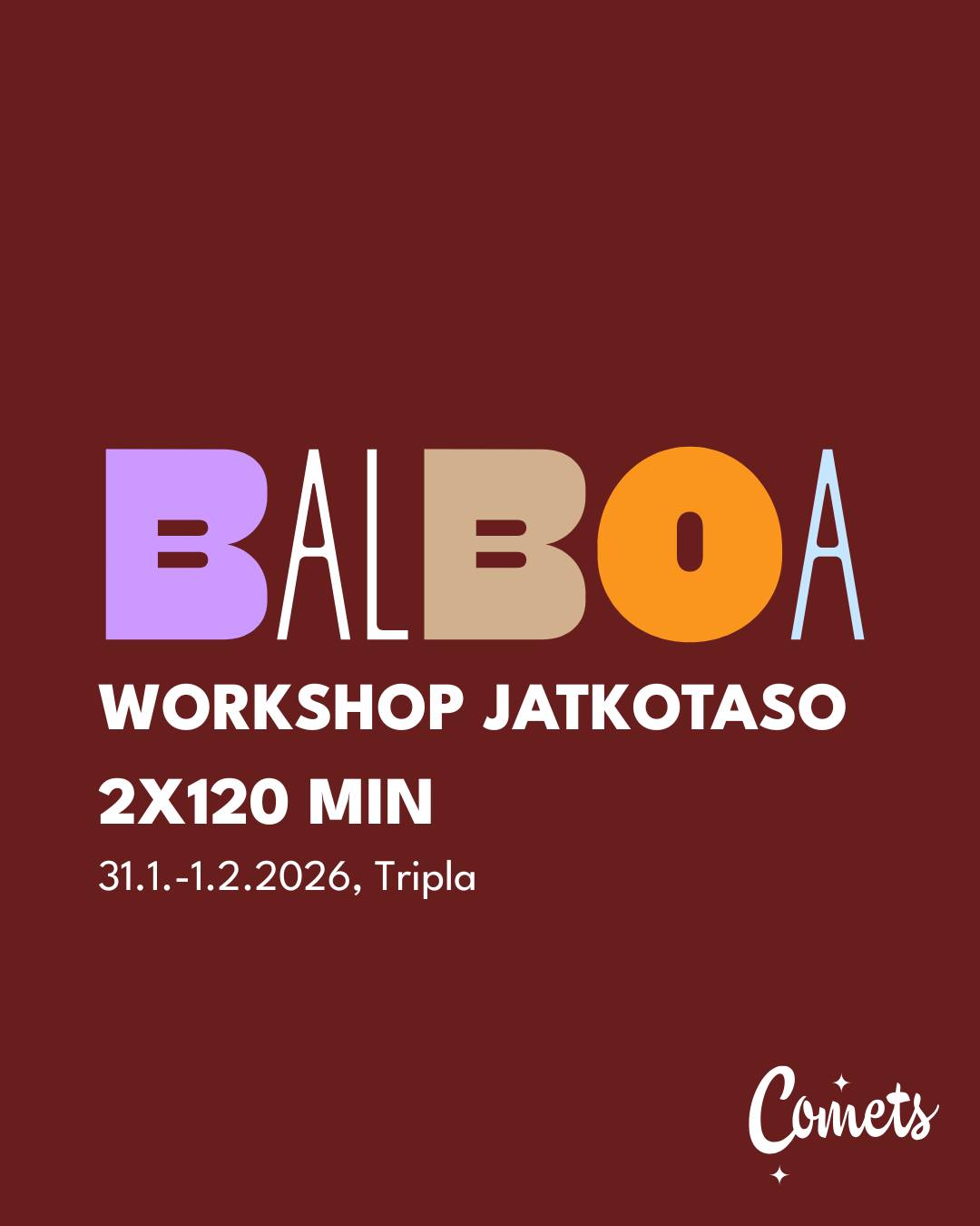 Balboa workshop jatkotaso improvers