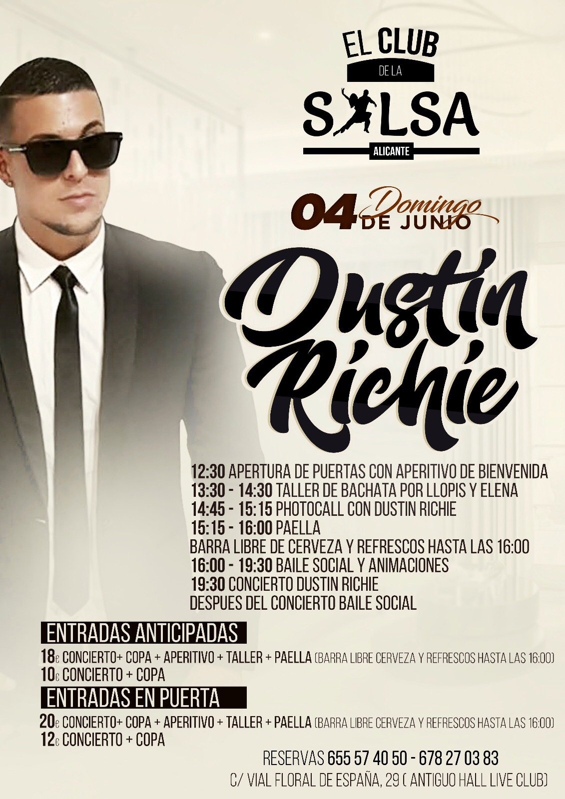 DOMINGO SALSERO + CONCIERTO DUSTIN RICHIE