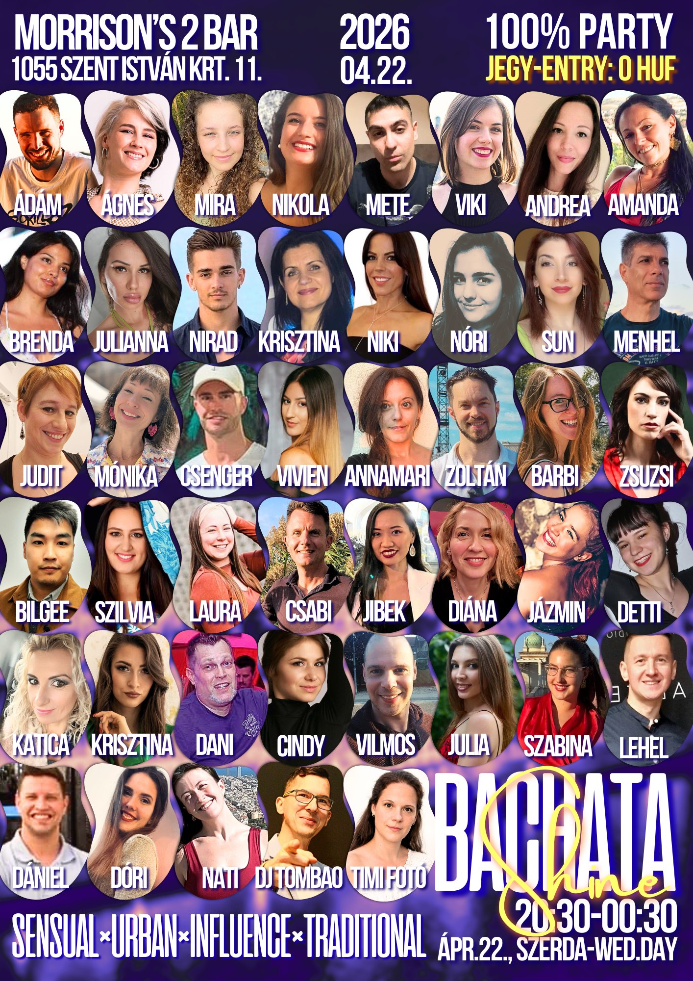đBachata Shine Party 04.22 Ă Sensual&Influence&Urban đWSH ĂdĂĄm&Ăgnes đș43 GuestDancers đJegy: 0Ft