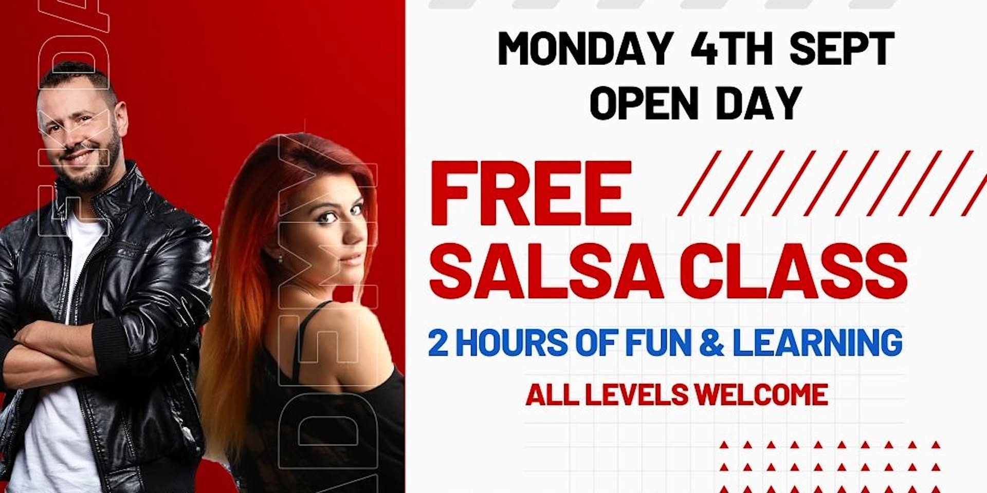 FREE SALSA CLASS @ F K Dance Academy Camden (Monday 4th Sept 2023)