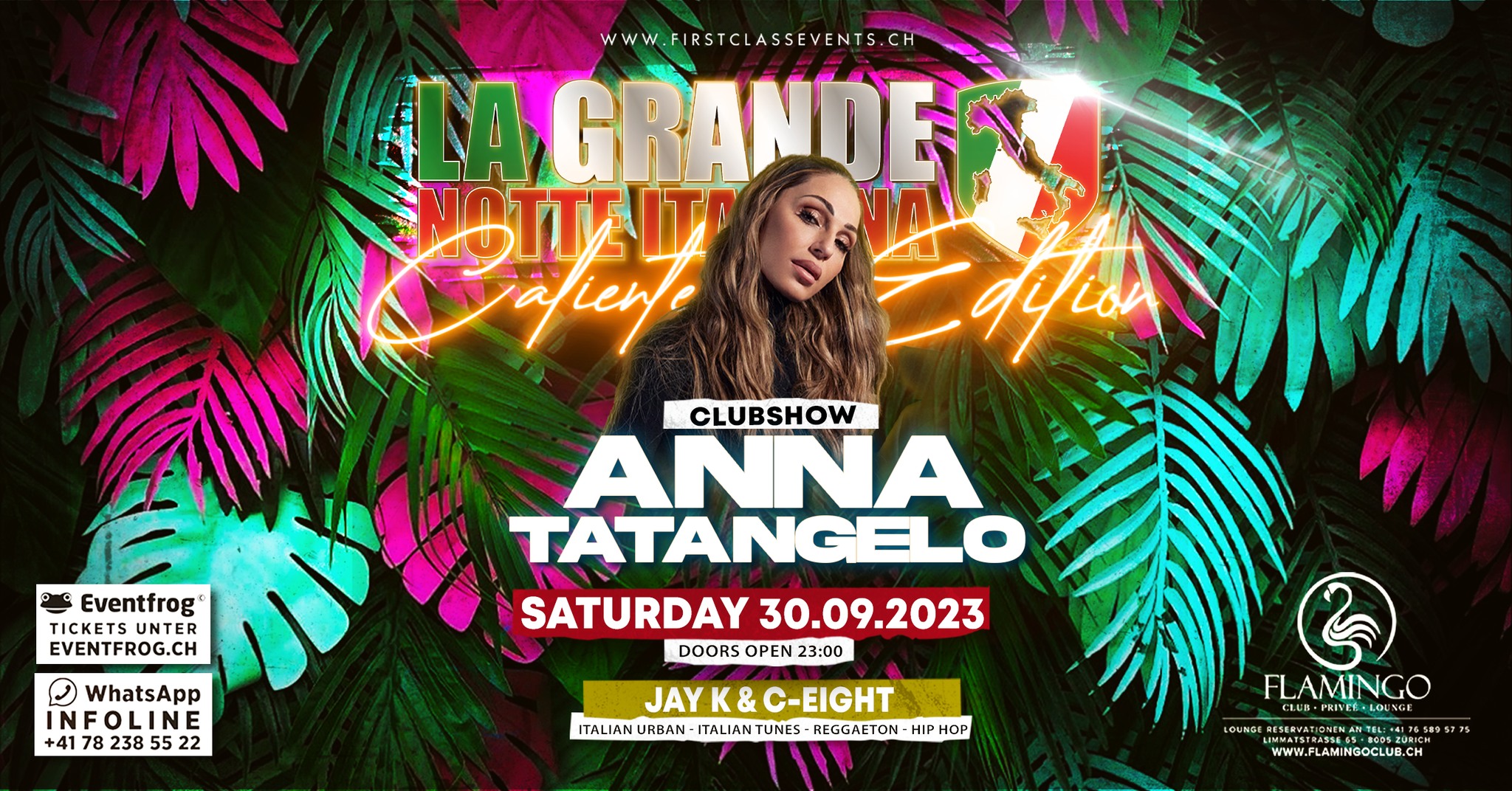 30.09 • La Grande Notte Italiana Caliente Edition w ANNA TATANGELO Clubshow • Flamingo Club