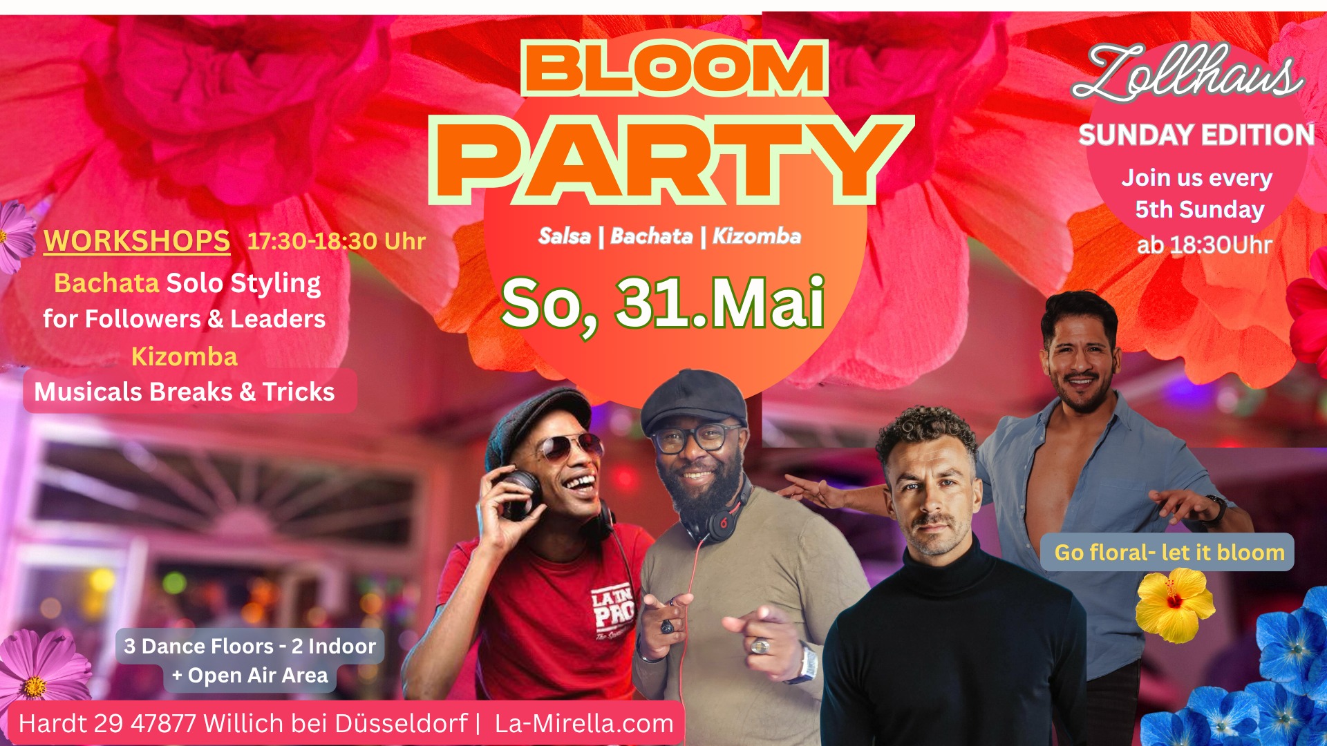 🌸 Salsa Sunday BLOOM Edition Party on 3 Areas 🌸