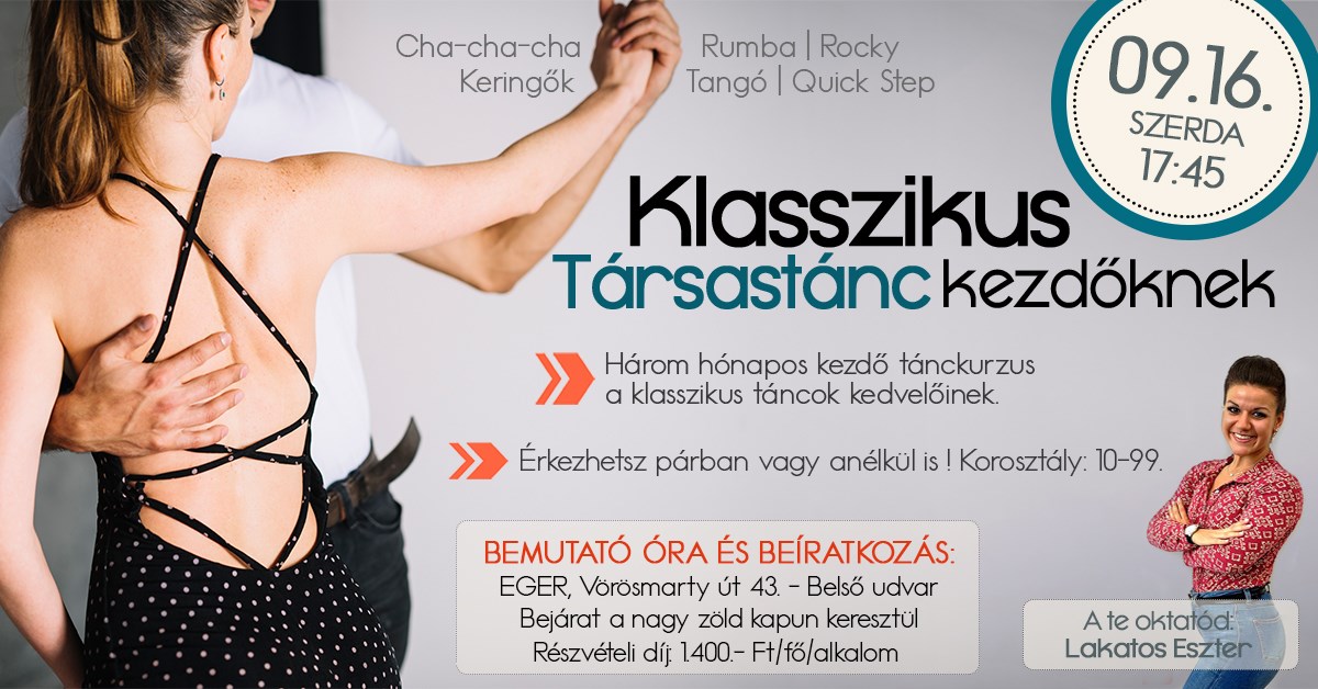 Kezdő Klasszikus Társastánc tanfolyam Egerben