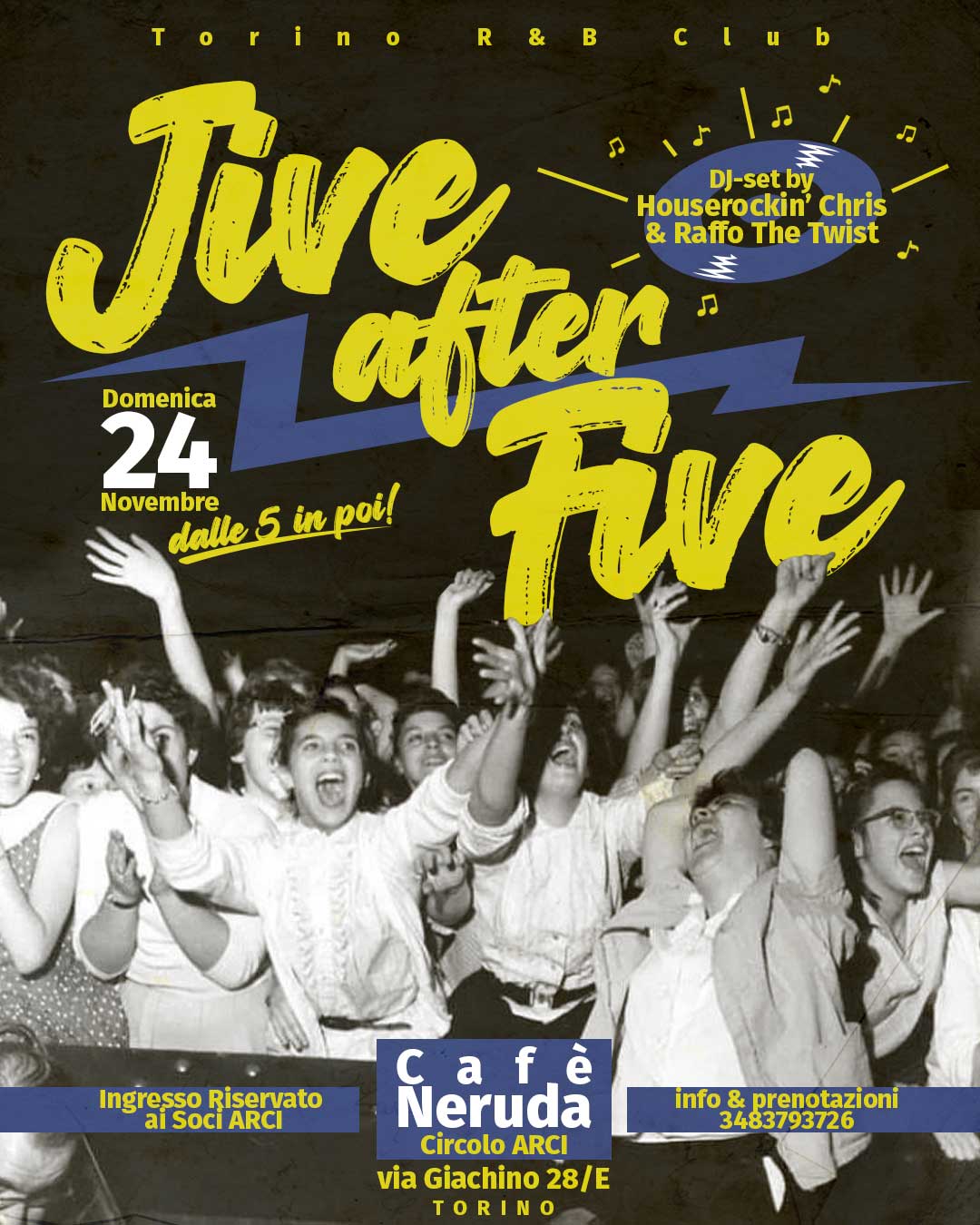Jive After Five! Il pomeriggio da ballo al Cafè Neruda ✮ Domenica 24 Nov