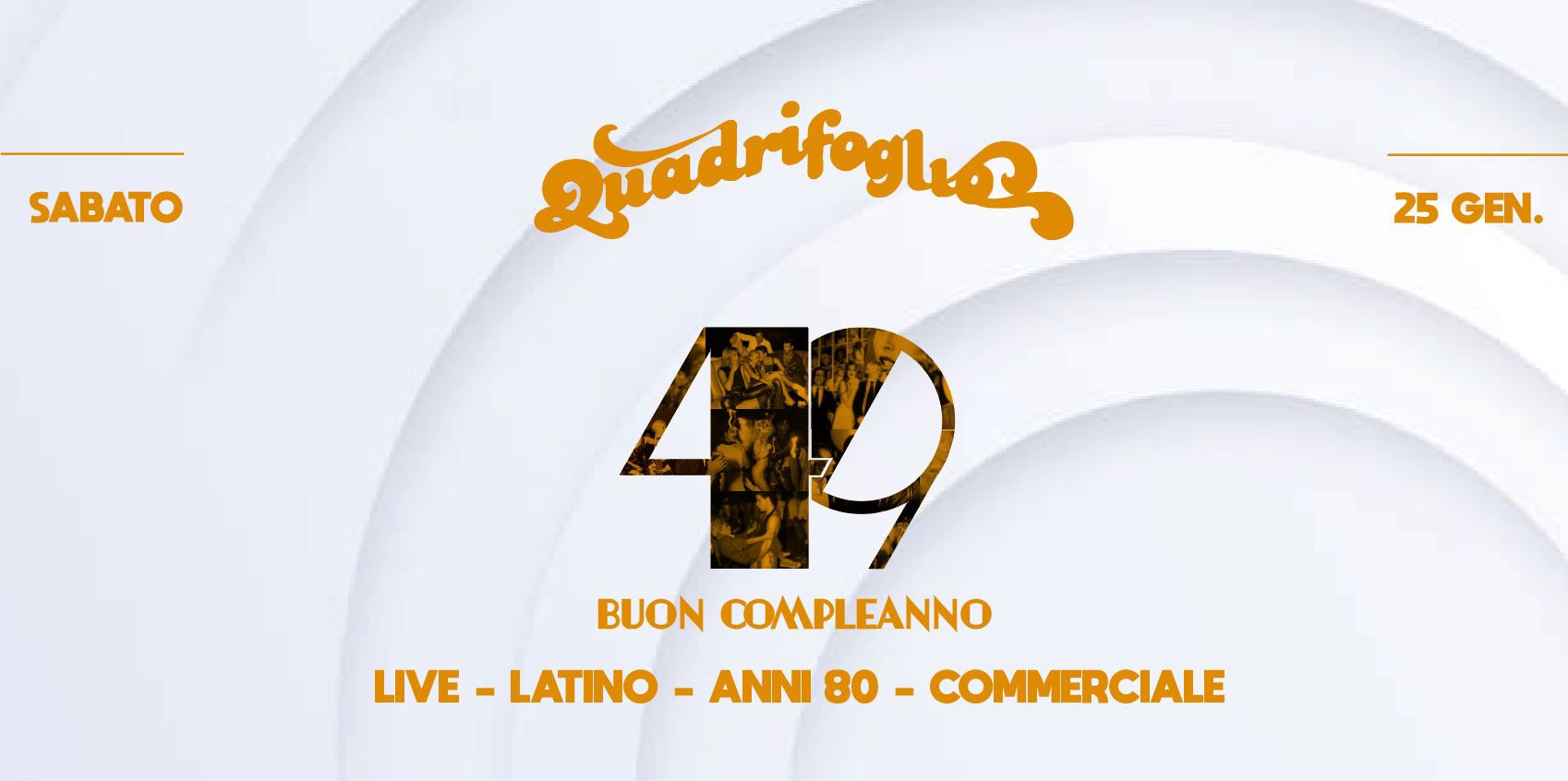 BUON 49* COMPLEANNO QUADRIFOGLIO