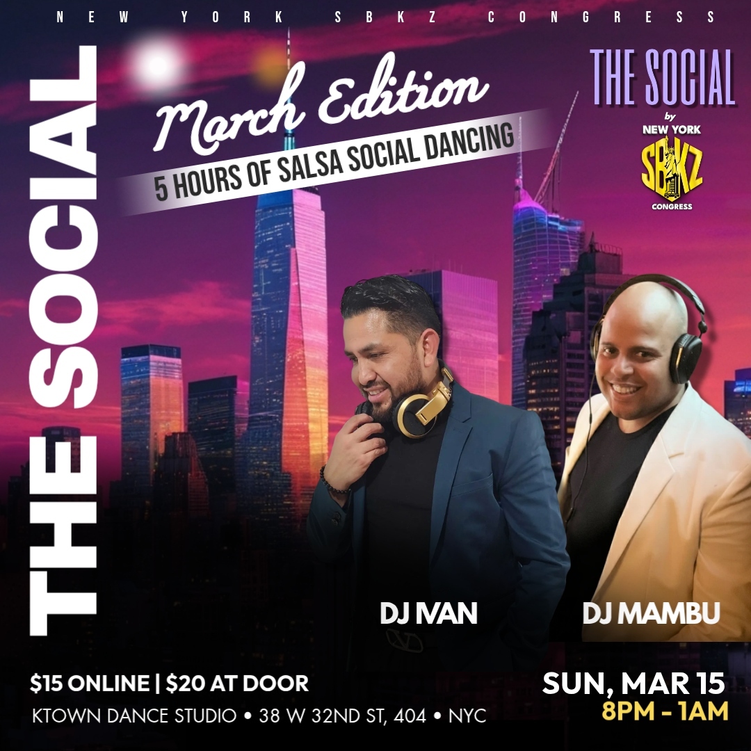 The Social by New York SBKZ Congress at KTown Sunday, March 15th