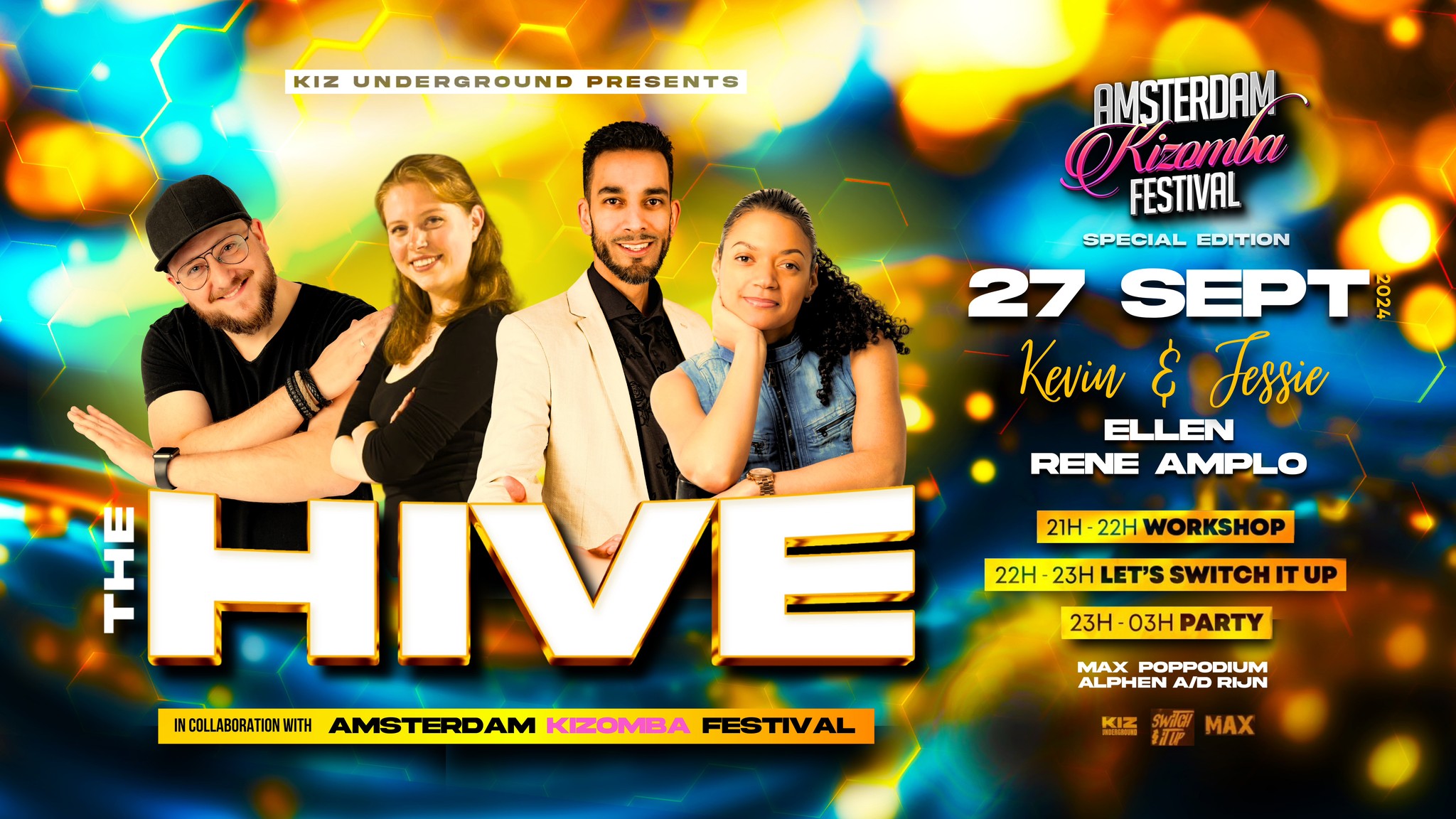 Kiz underground & Amsterdam Kizomba Festival THE HIVE : Ellen x Rene Amplo x OKC