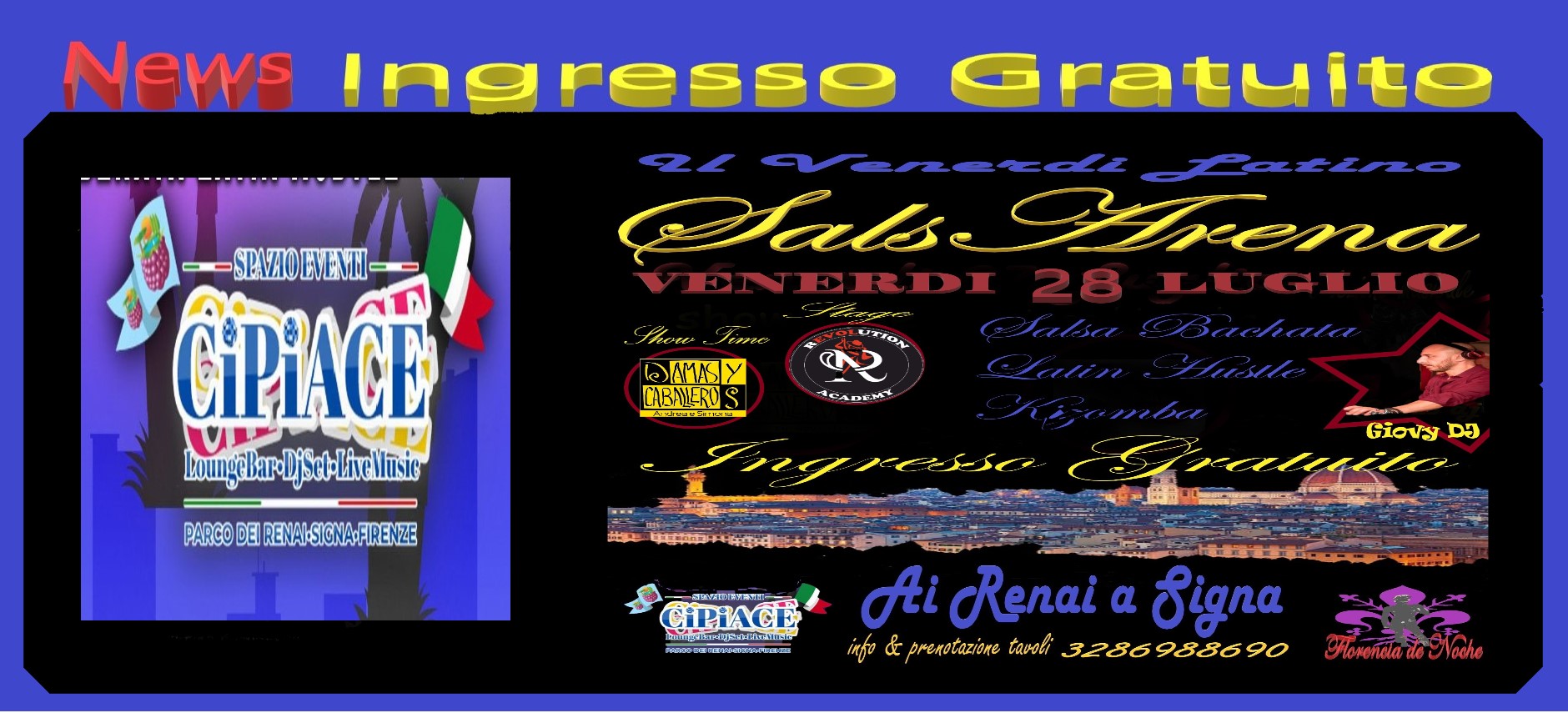 SALSARENA venerdi 28 Luglio ingresso gratuito