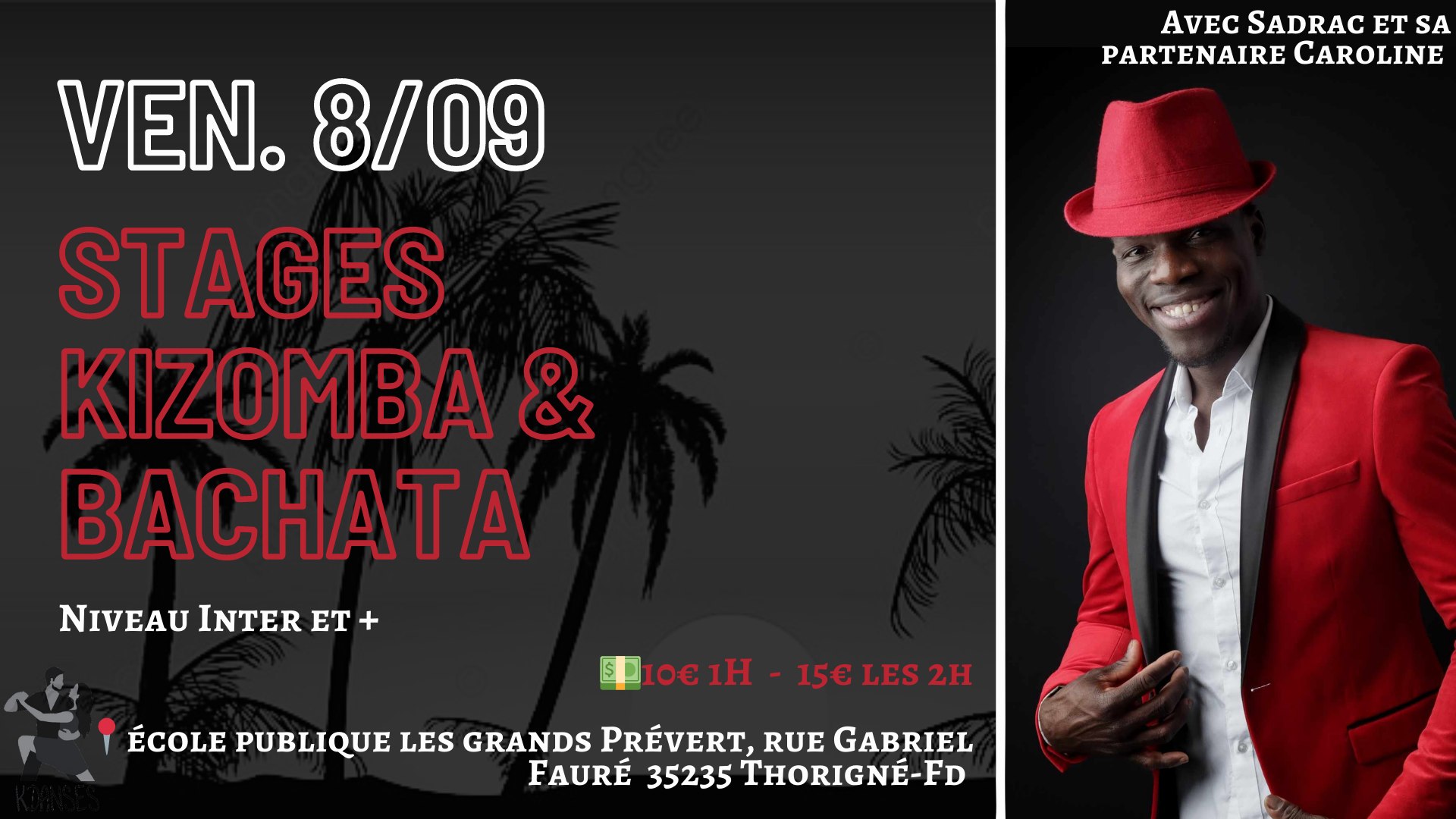 K’Danses & Sadrac - STAGES PERFECTIONNEMENT BACHATA & KIZOMBA (sur résa)
