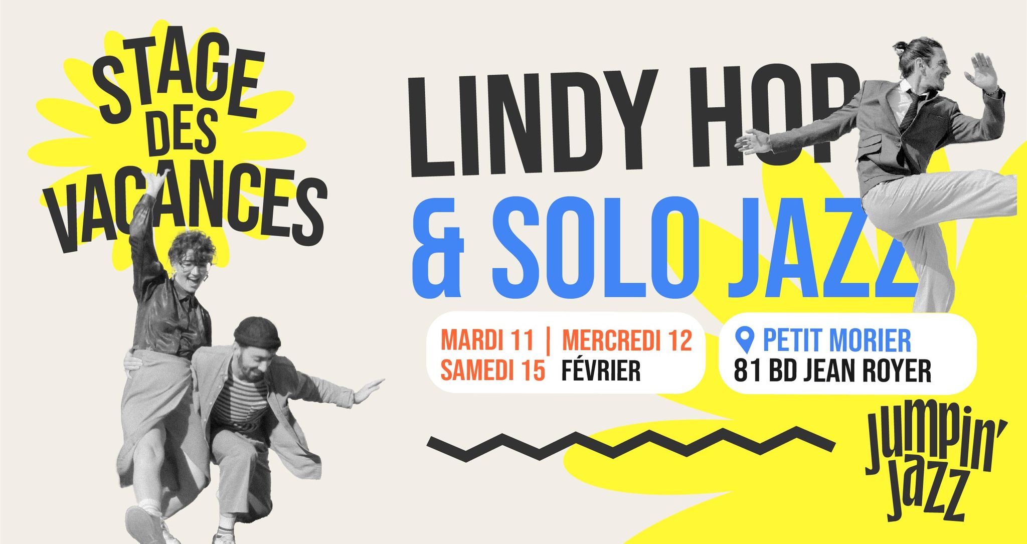 ❄️ STAGE DES VACANCES ❄️ Solo Jazz, Lindy Hop & pratique