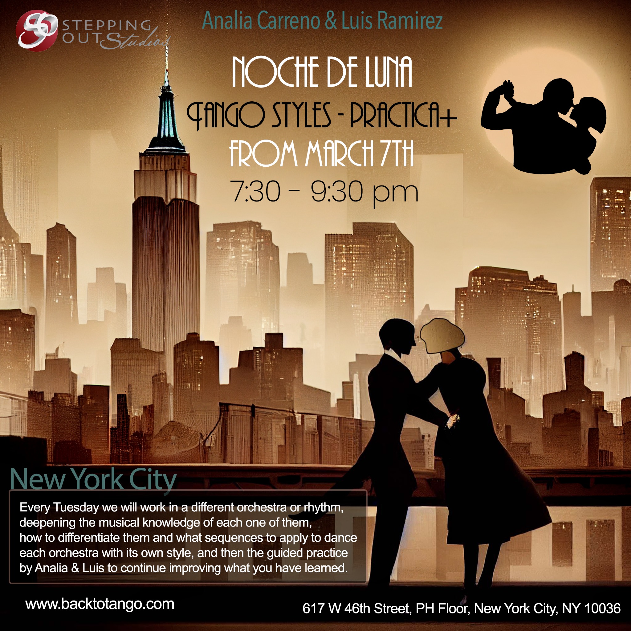 Noche de Luna - Tango styles and Practica +