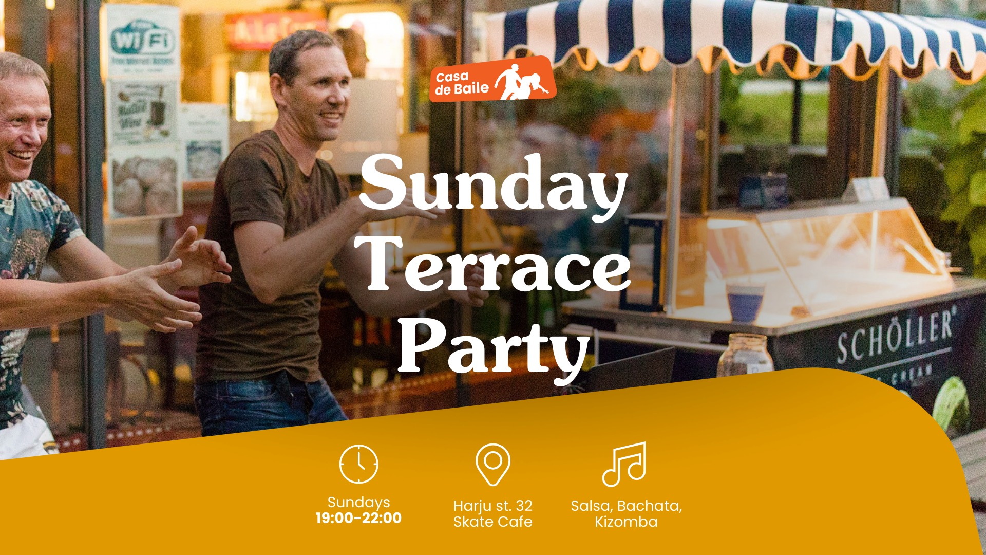 Pühapäevane Terrassipidu - salsa, bachata, kizomba - Sunday Terrace Party