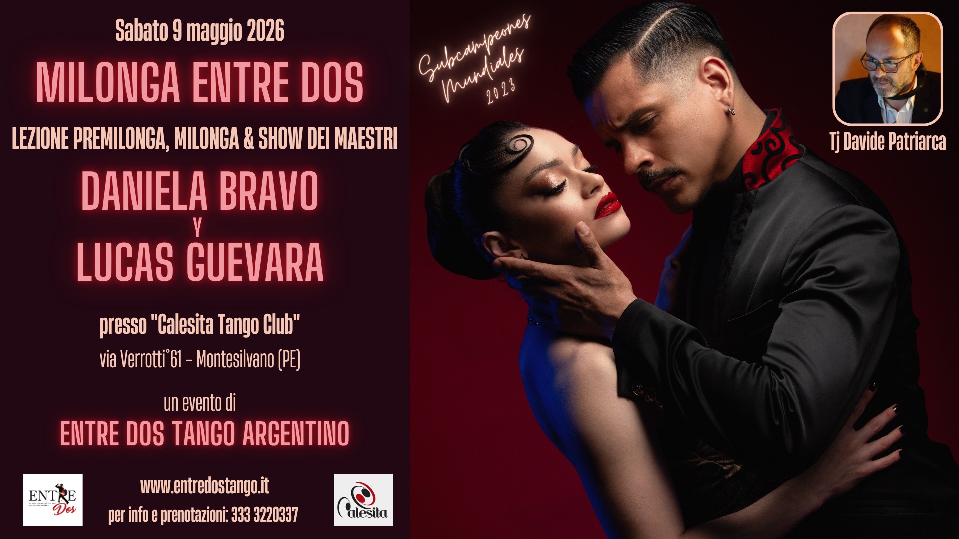 MILONGA ENTRE DOS CON DANIELA BRAVO & LUCAS GUEVARA - VICECAMPIONI MONDIALI 2023