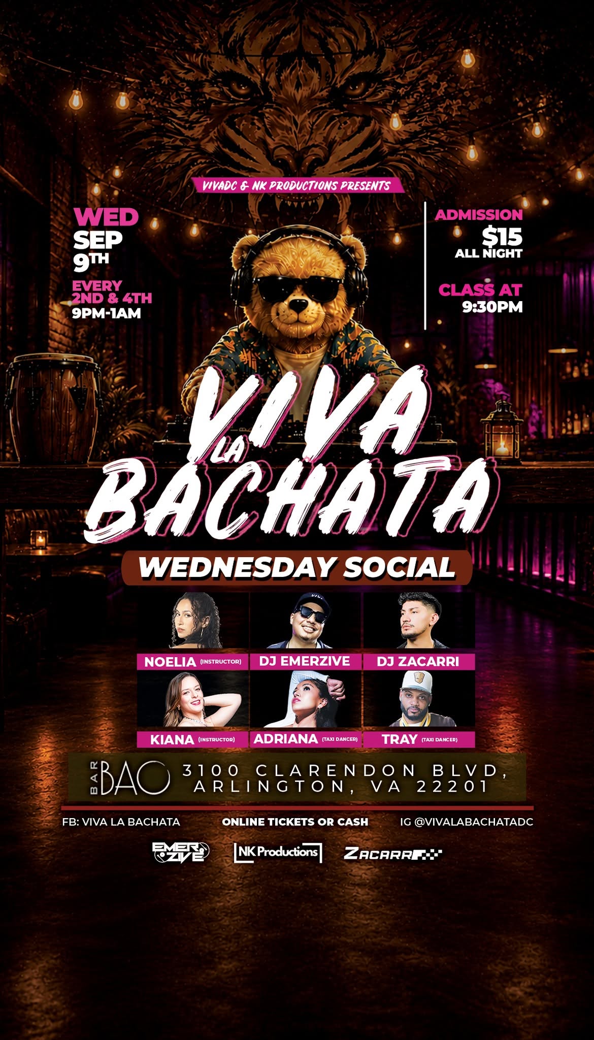 🟣Viva La Bachata Wednesday Social 🐻