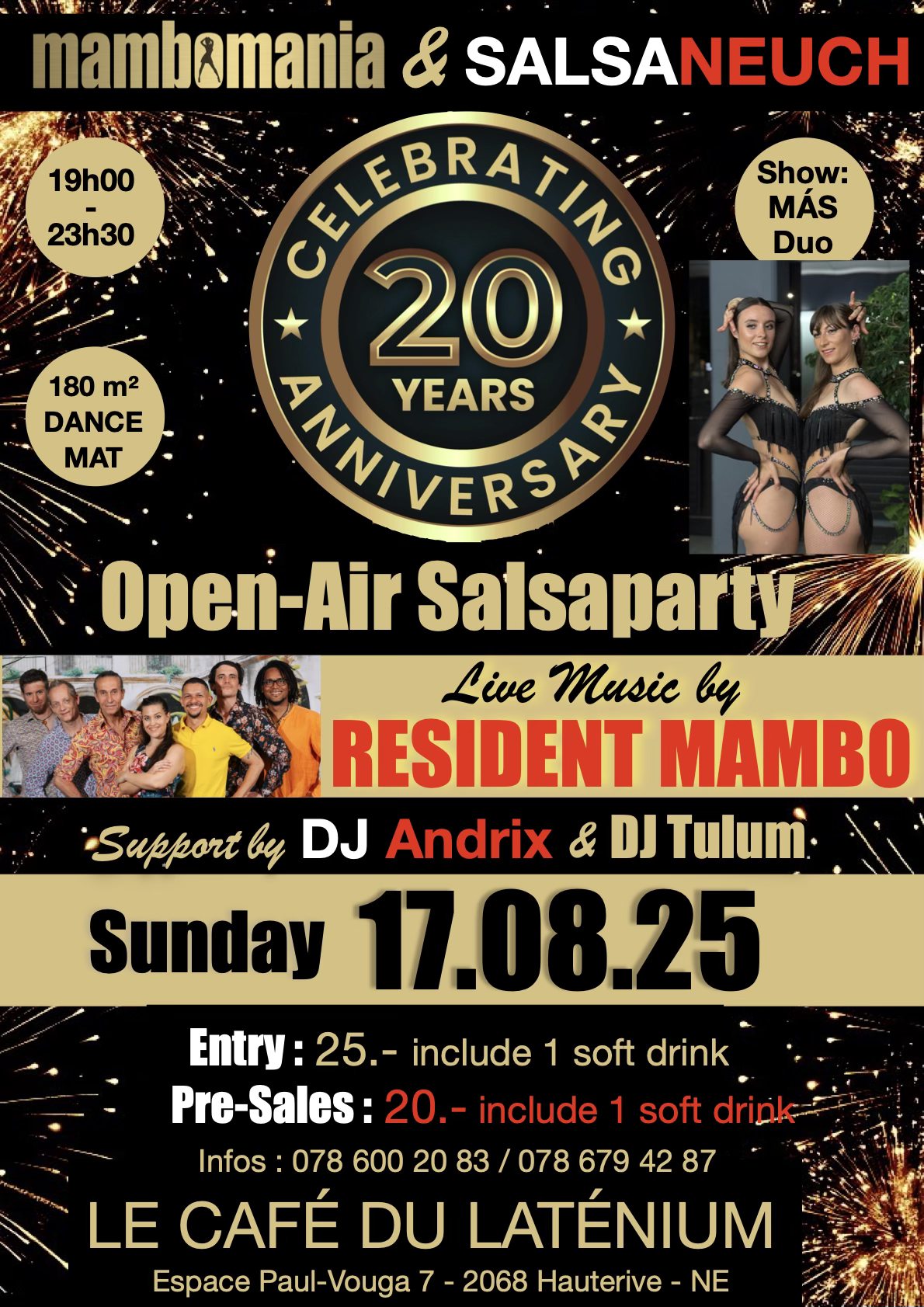 Open-Air Salsaparty 20 YEARS Mambomania & Salsaneuch