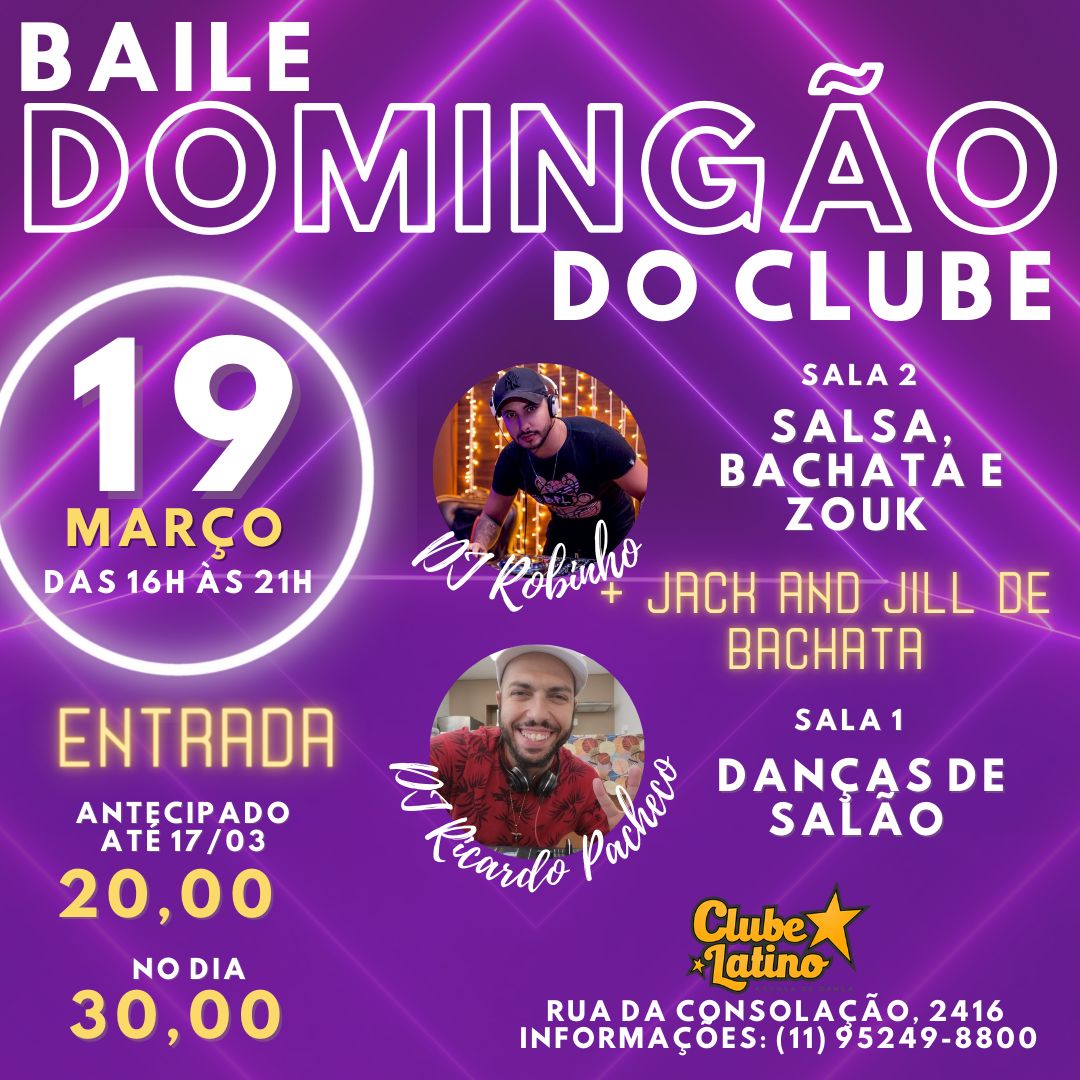 Domingão do Clube com Jack and Jill de Bachata