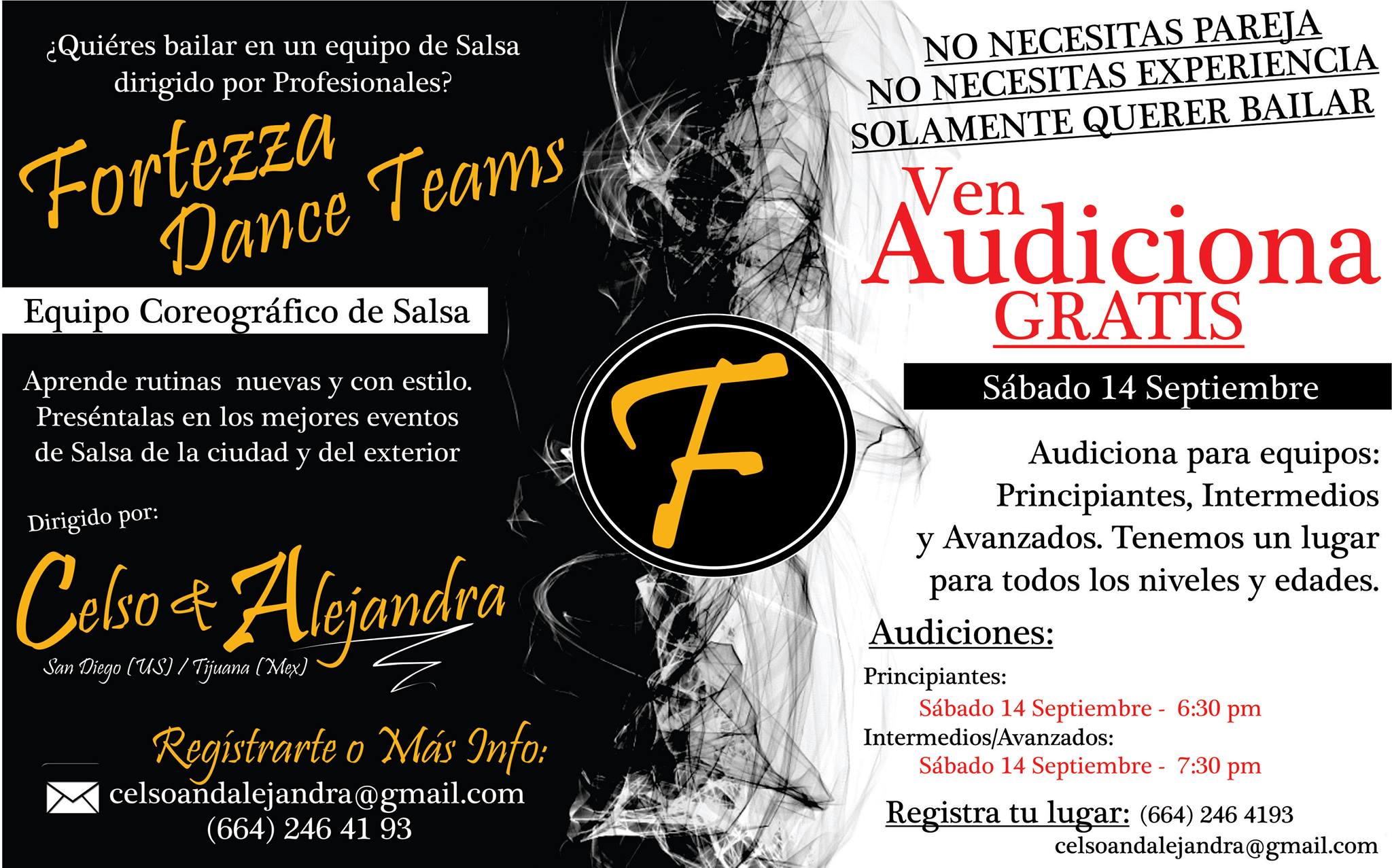 AUDICIONES GRATIS! Nuevos Equipos de Salsa en Tijuana!