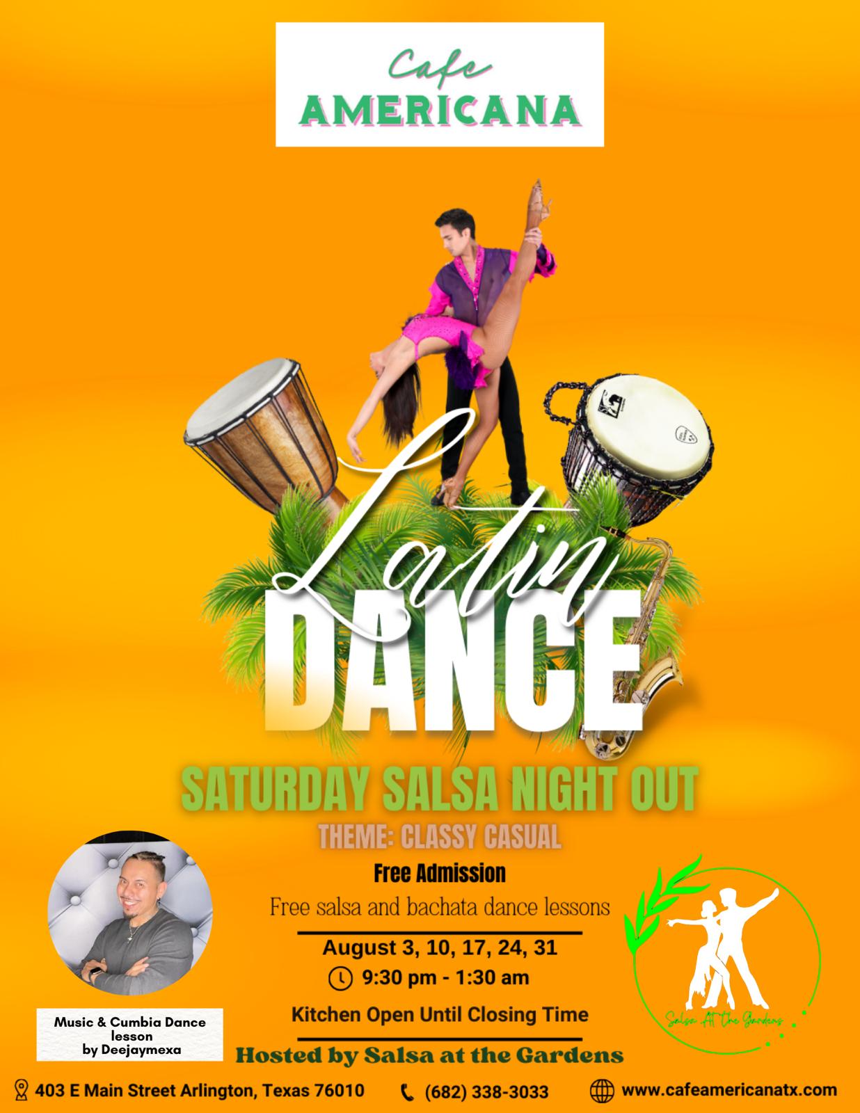 SATURDAY SALSA NIGHT OUT - Cafe Americana