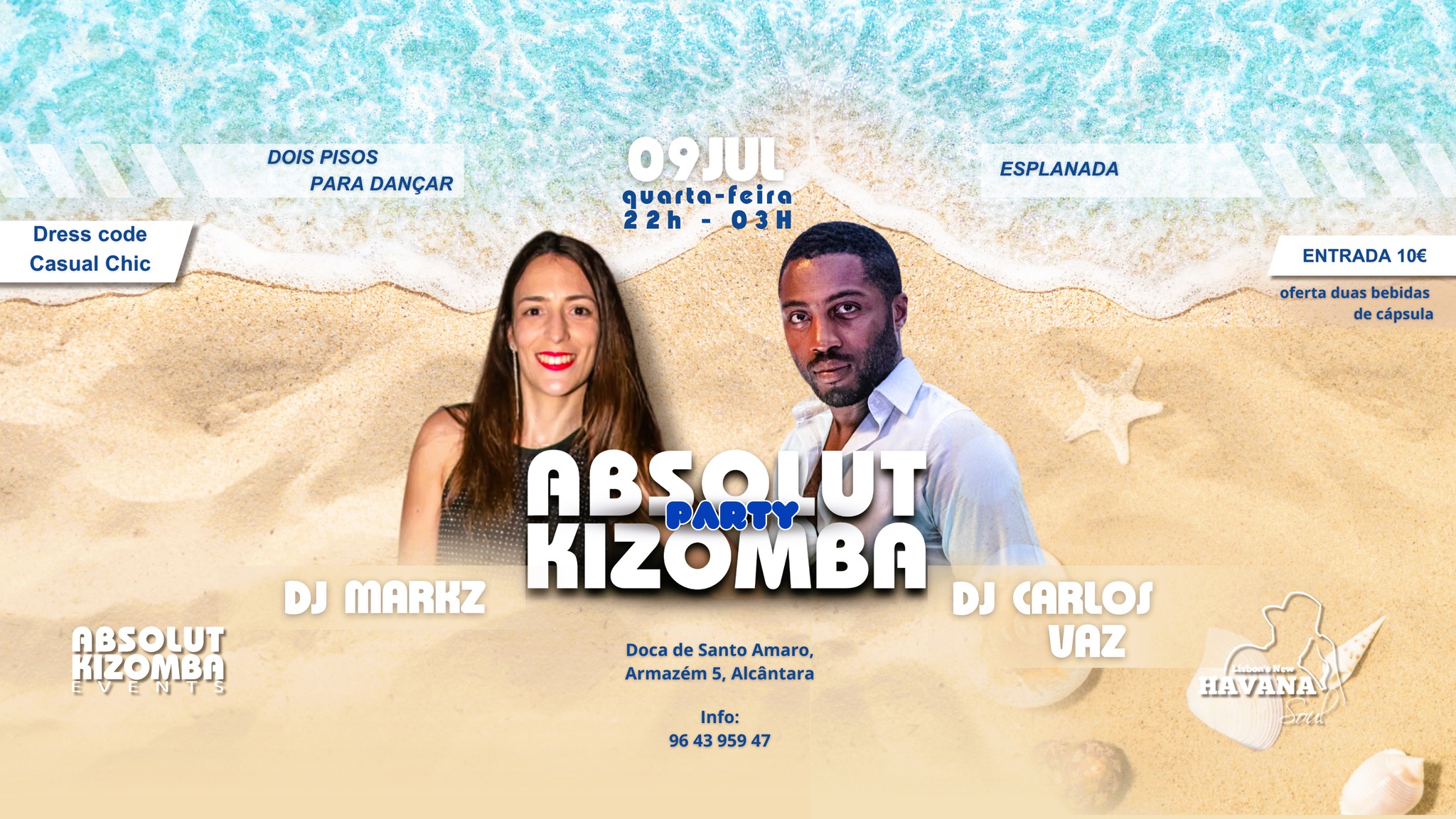 Quarta-Feira - Absolut Kizomba Party! @ HAVANA! - 09.JUL!