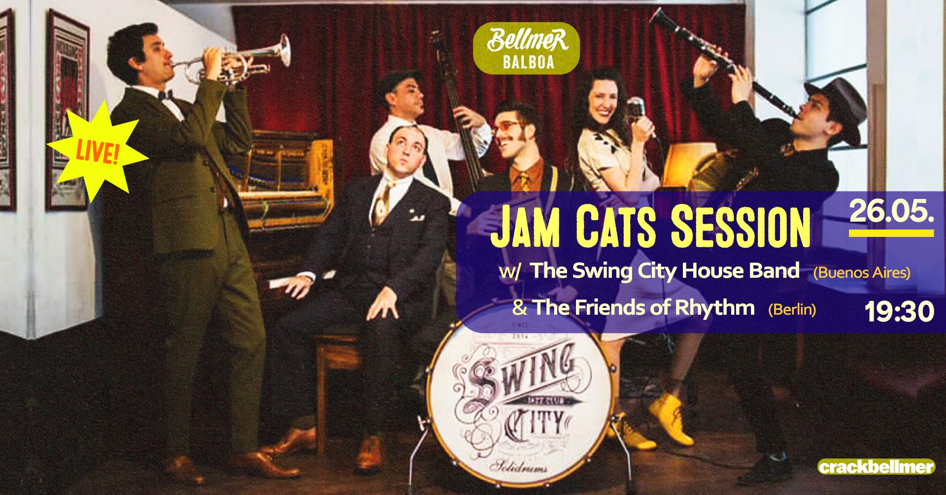 Bellmer Balboa - Jam Cats Session w The Swing City House Band & The Friends of Rhythm - LIVE ! ! !