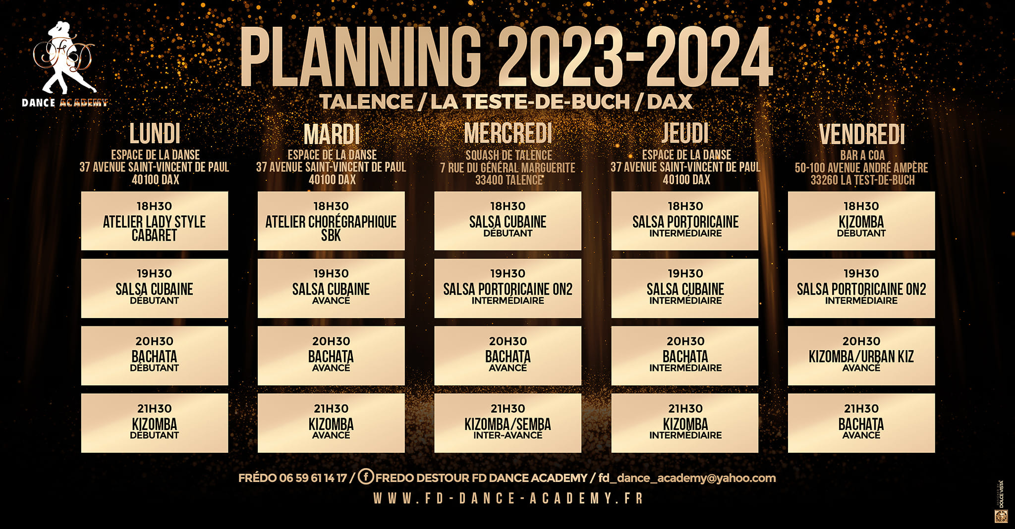 Rentrée 2023-2024 Cours de Danses avec FD Dance Académy