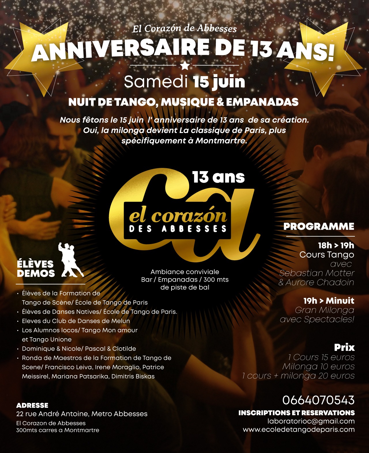 El Corazon des Abbesses Anniversaire de 13 ans!!!