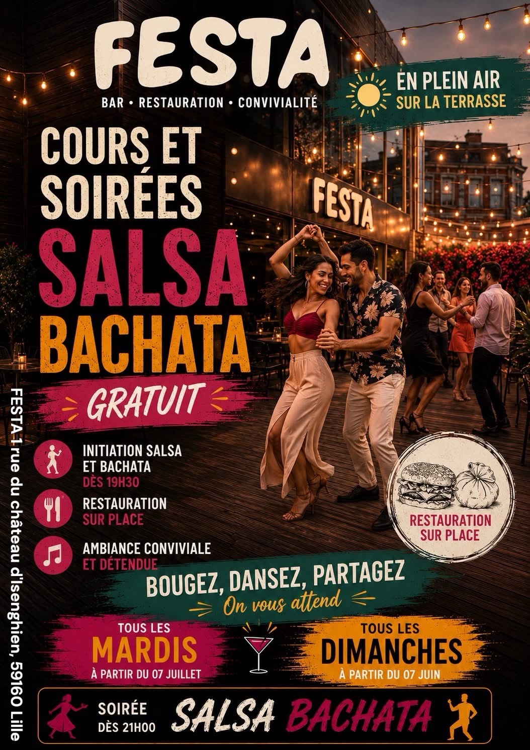 OPEN AIR • Cours & Soirées Salsa Bachata GRATUITES de l’été 🔥